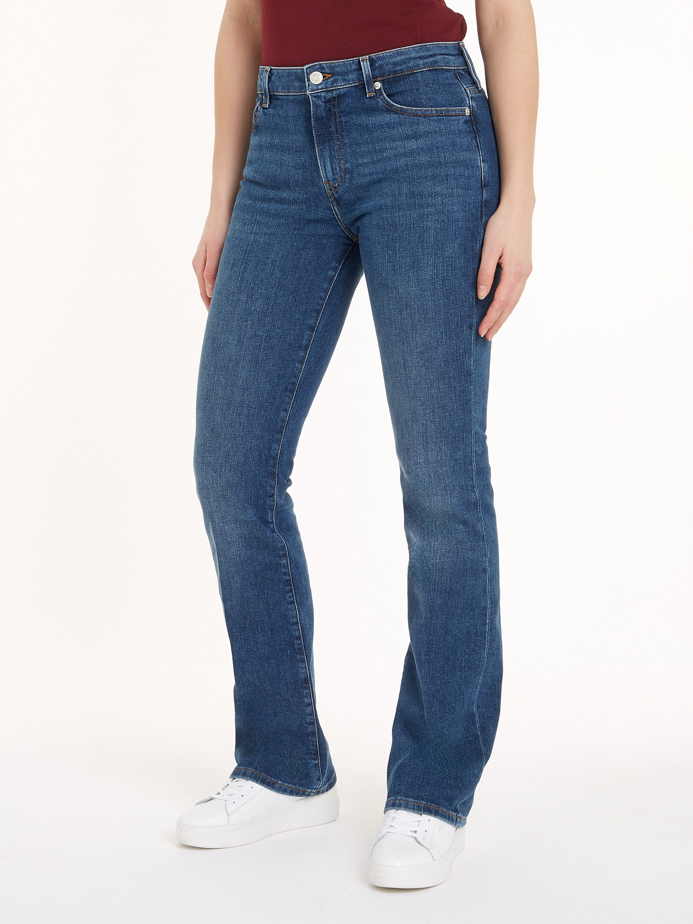 Tommy Hilfiger Bootcut jeans BOOTCUT RW CLER met logo-badge