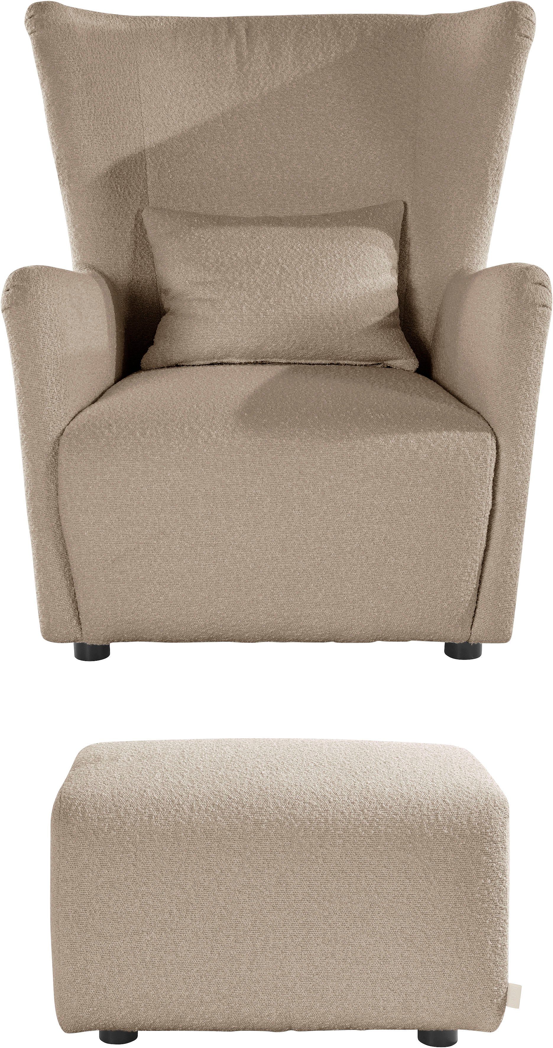 LeGer Home by Lena Gercke Oorfauteuil Levke Stoel naar keuze met of zonder hocker
