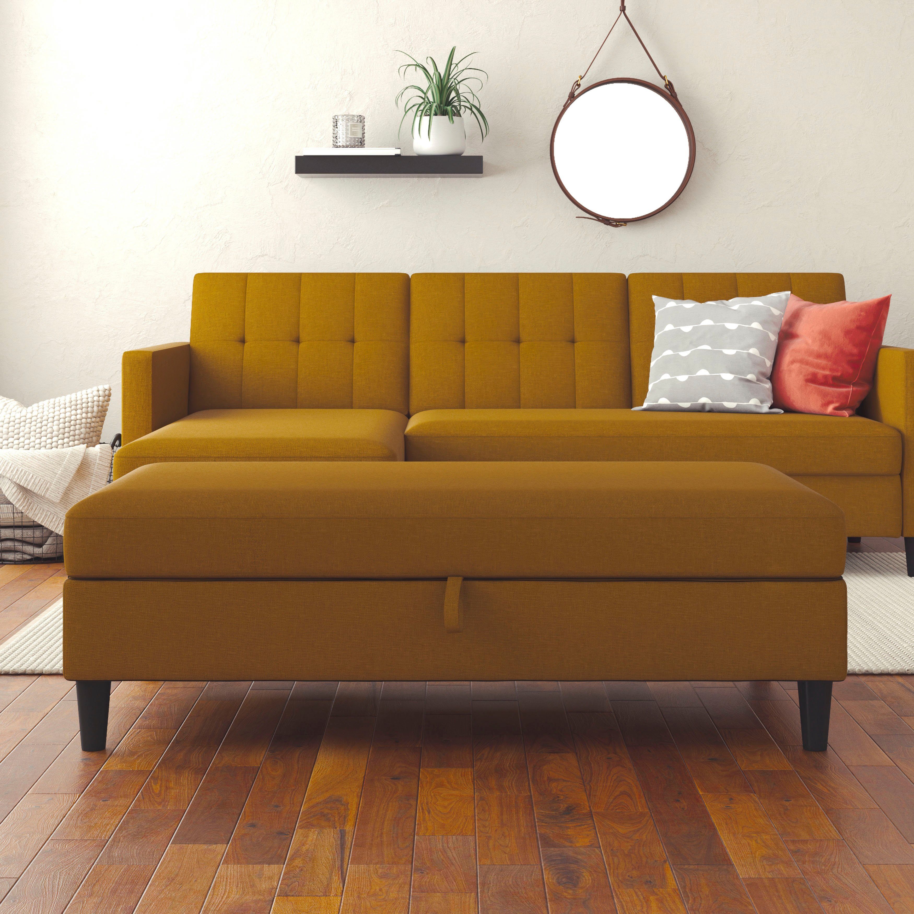 Dorel Home Hocker met bergruimte Hartford Hocker met bergruimte, vrij plaatsbaar, zithoogte 43 cm