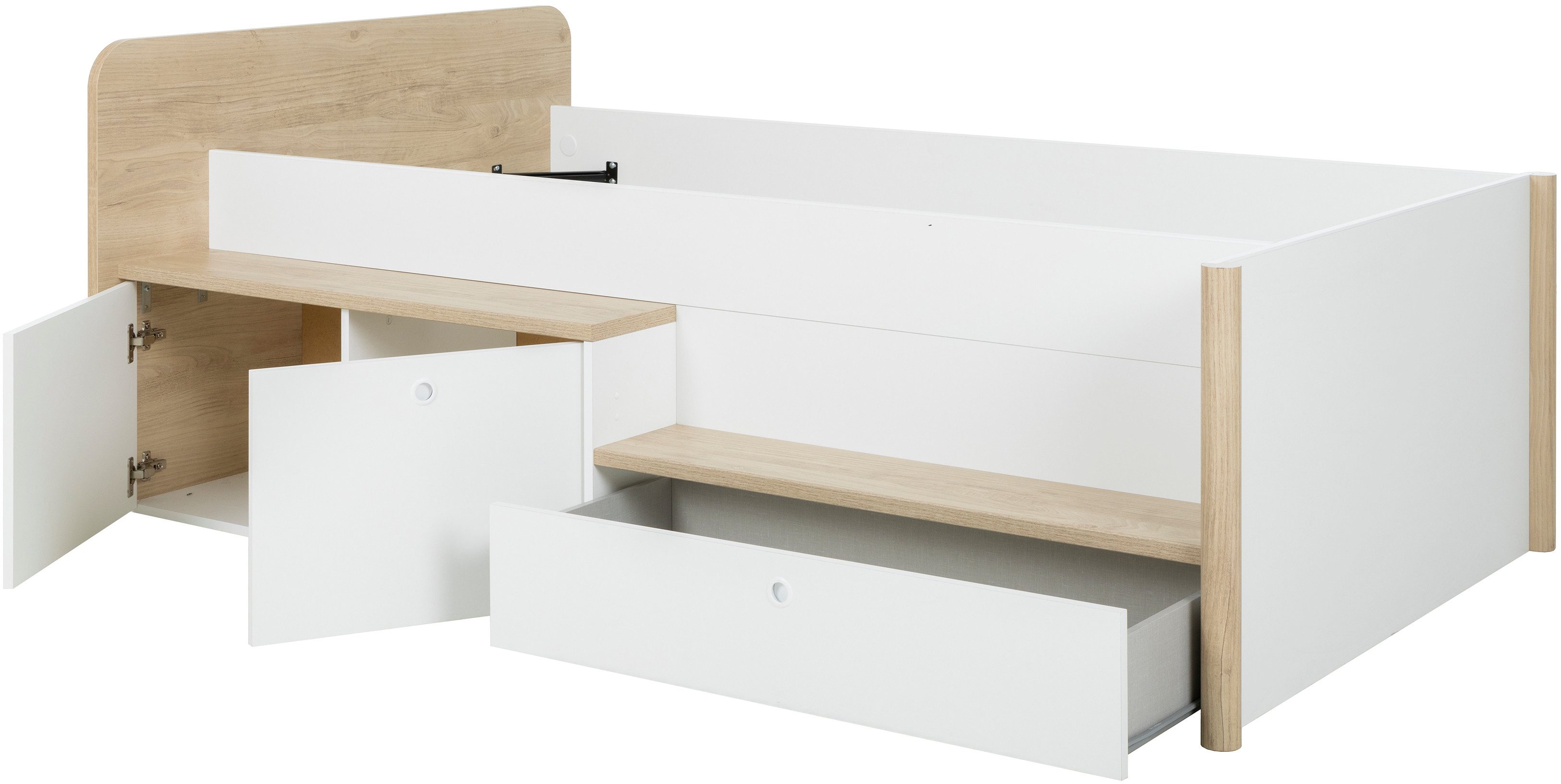 Gami Slaapkamerserie 2-delige set Bed met veel opbergruimte