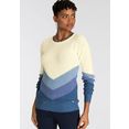 ajc trui met ronde hals met colourblocking in een trendy v-design - nieuwe collectie multicolor