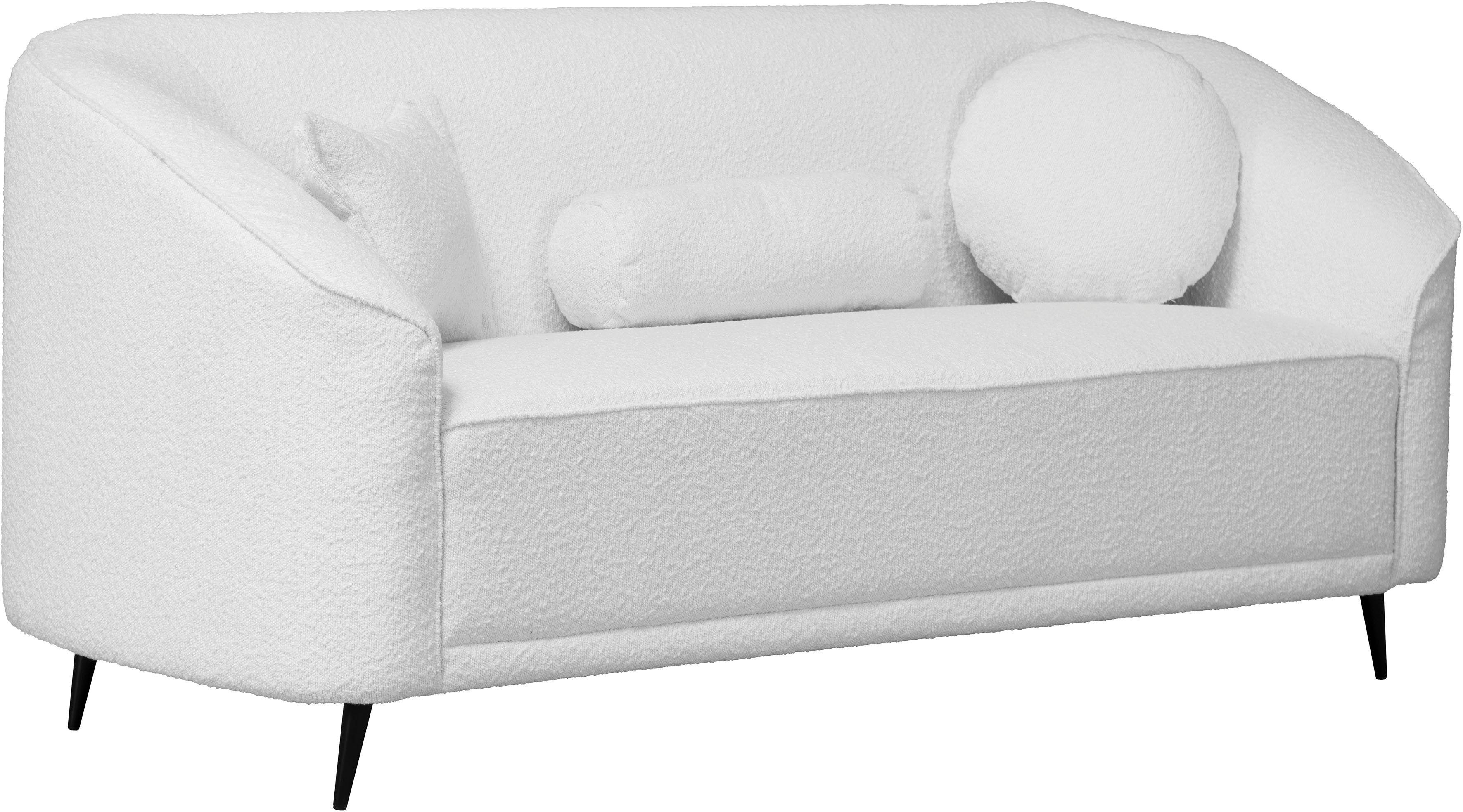 Leonique 2-zitsbank Ashly in 3 overtrekvarianten, bouclé, fluwelige look en zachte structuurstof.