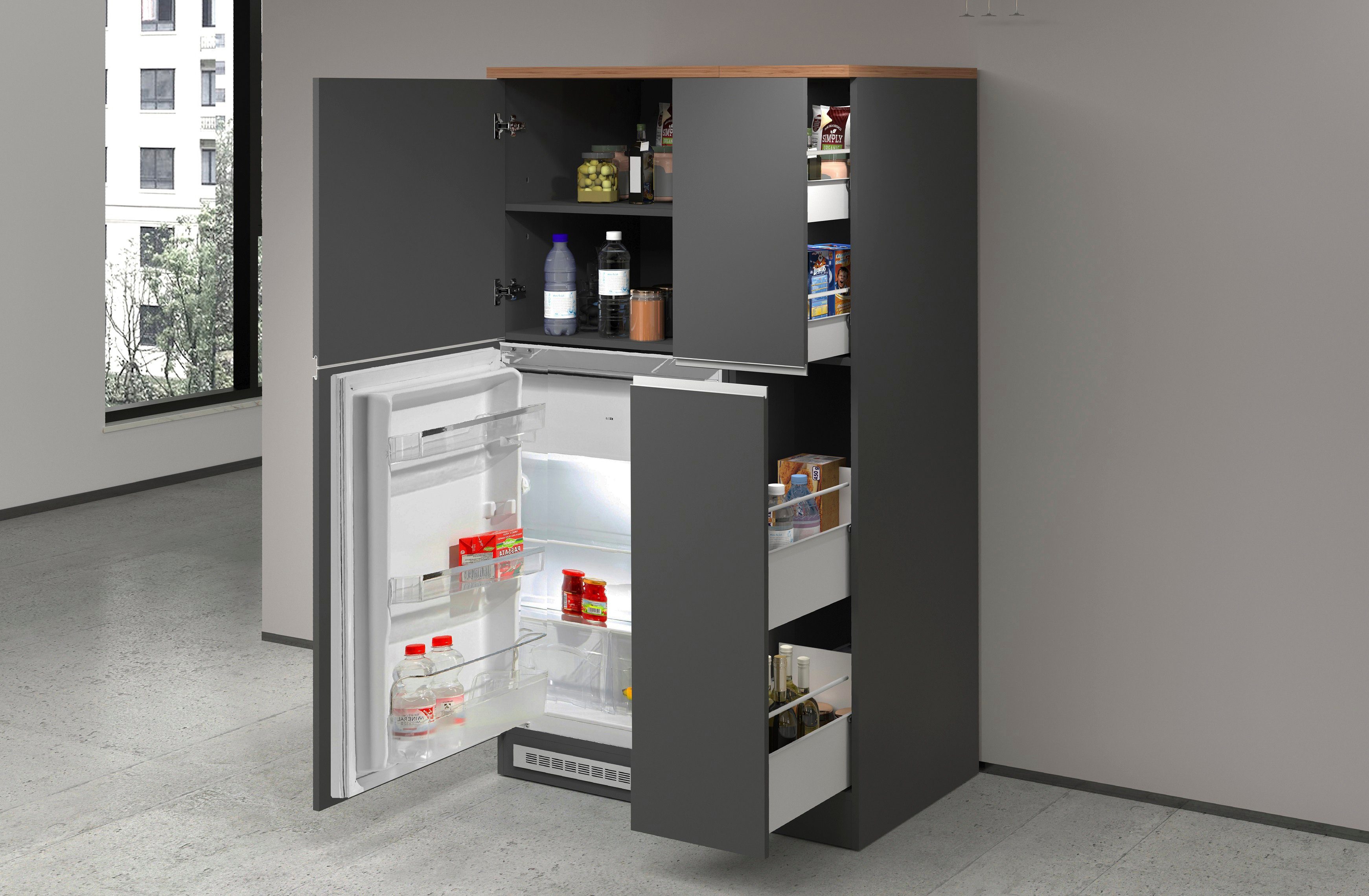 Kochstation Keuken KS-Sole keukenkast-set Breedte 90 cm, ombouw- en apothekerskast in set