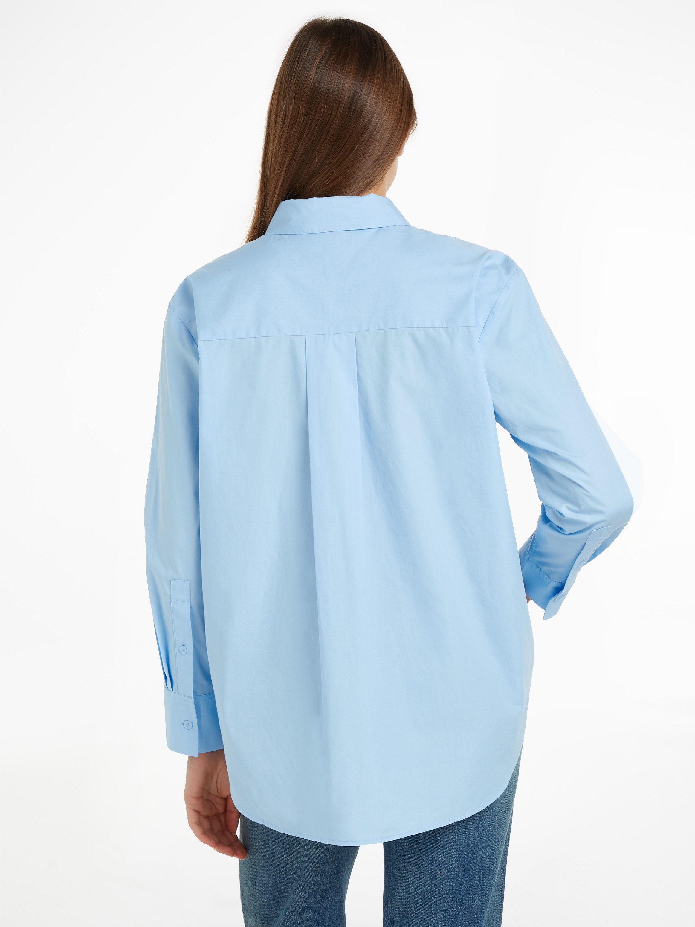 Tommy Hilfiger Overhemdblouse SOLID COTTON EASY FIT SHIRT