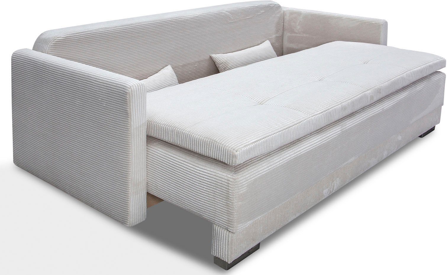 INOSIGN Slaapbank Andrea met boxspringopbouw, slaapfunctie & bedkist, bank met bedfunctie