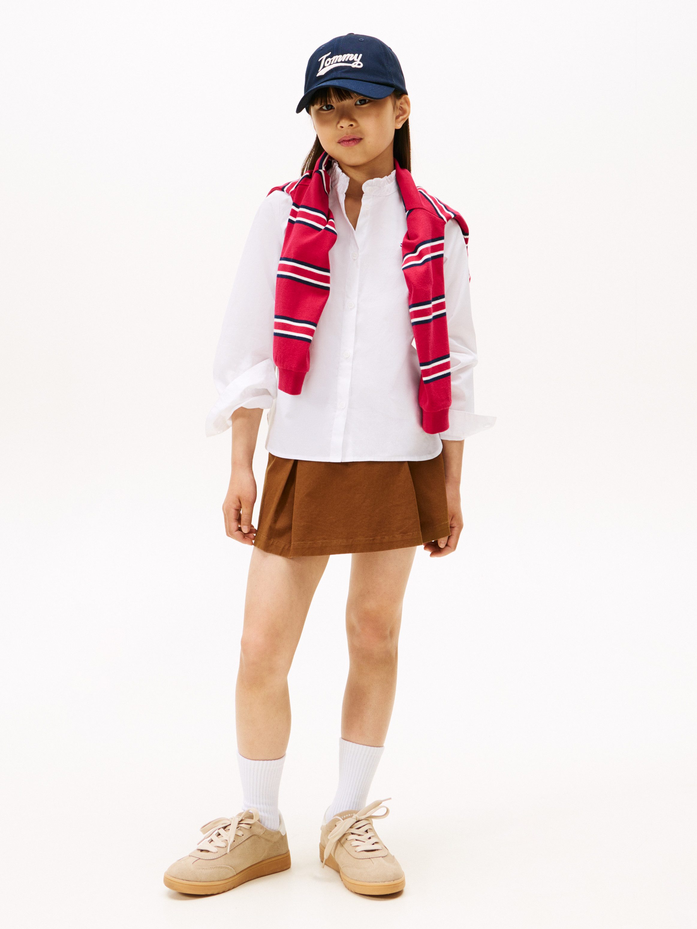 Tommy Hilfiger Blouse met lange mouwen RUFFLE COLLAR BLOUSE LS