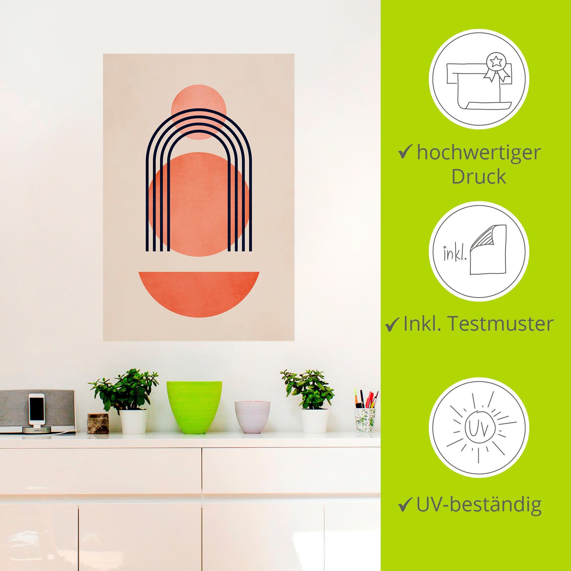 Artland Artprint Geometrica Nr. 7 als artprint van aluminium, artprint op linnen, poster, muursticker in verschillende maten