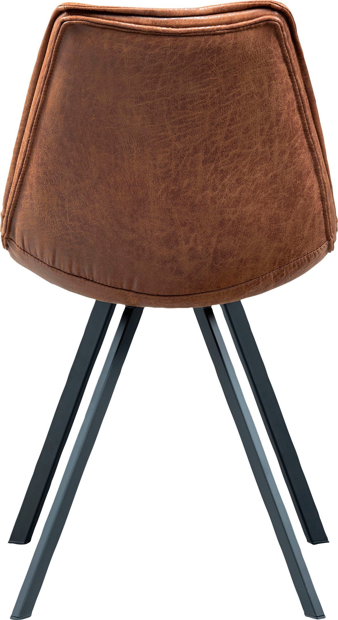 WOOOD Eetkamerstoel SVENS Waanvormig, breedte 50 cm (2 stuks)