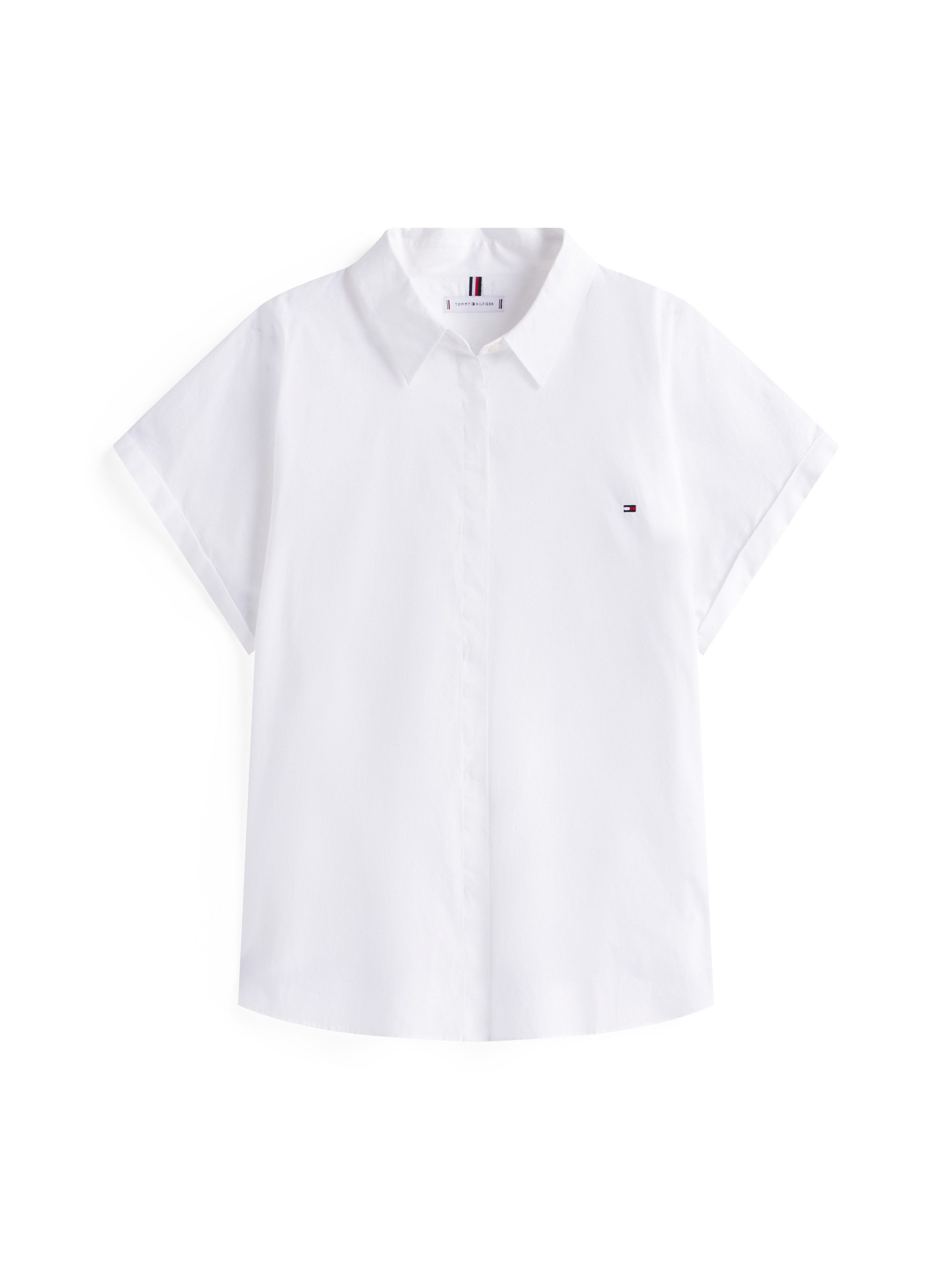 Tommy Hilfiger Curve Blouse met korte mouwen CRV POPLIN SLEEVELESS RLXD SHIRT