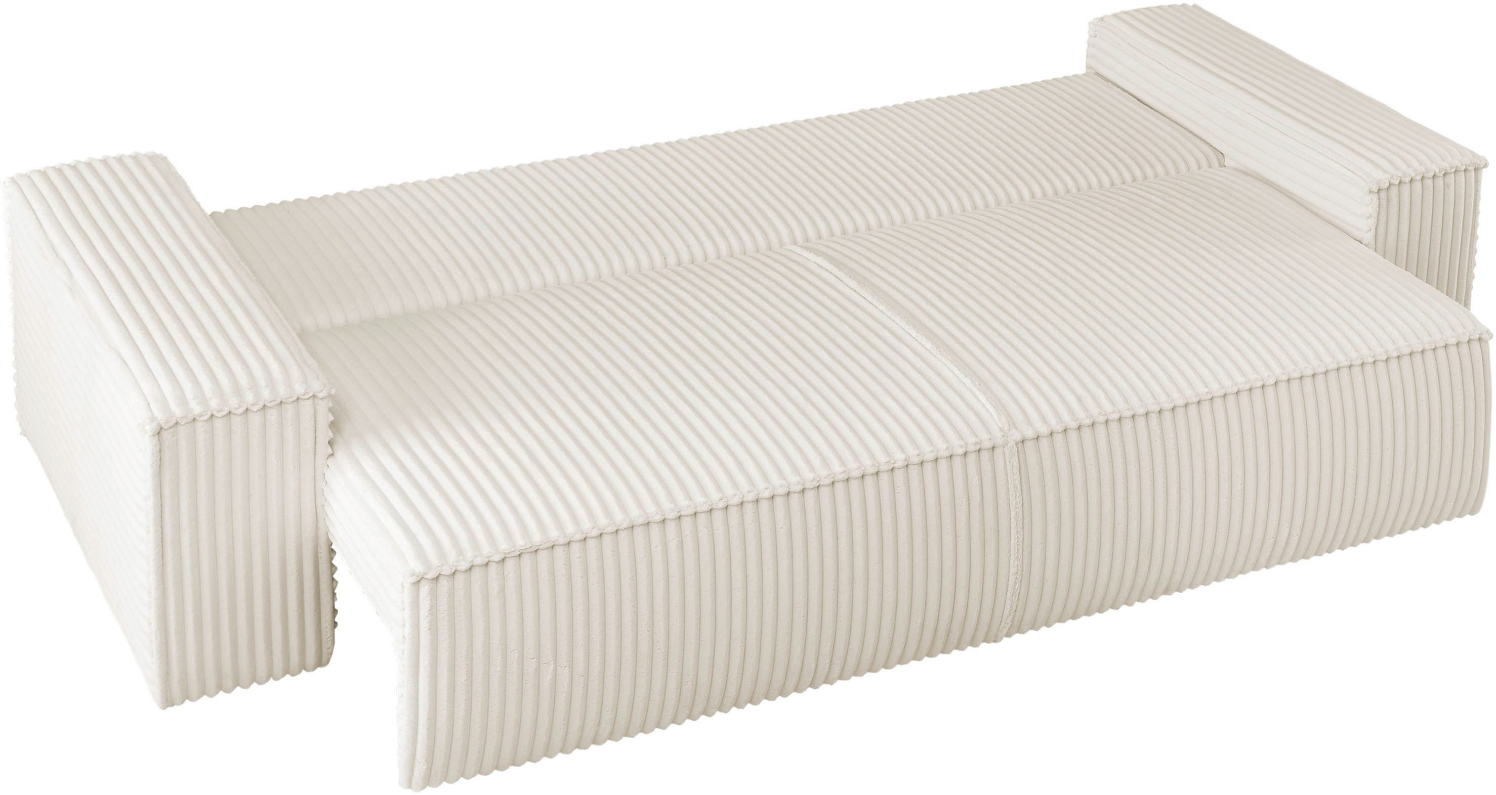 andas 3-zitsbank FINNLEY slaapbank 257 cm, slaapfunctie met bedlade (200/136cm)
