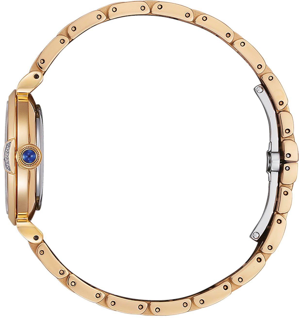 Citizen Solarhorloge EM1063-89D Polshorloge, dameshorloge, roestvrijstalen armband, saffierglas