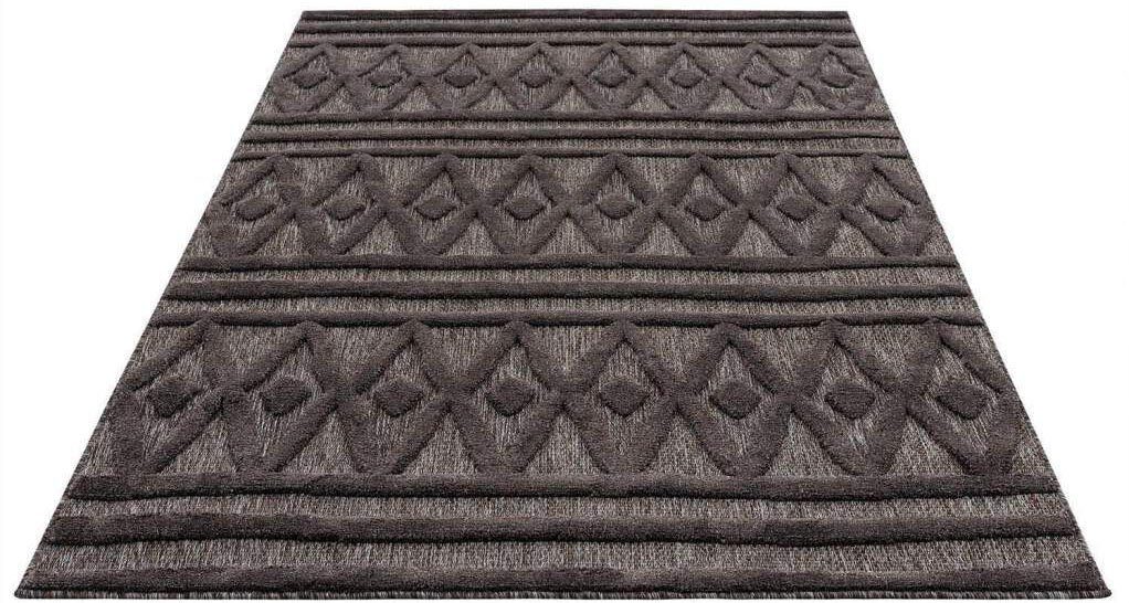 Carpet City Vloerkleed In-& Outdoorkleed Santorini 58538, 3D-Effekt, ruit-look Weerbestendig & uv-bestendig voor terras, balkon, keuken, hal