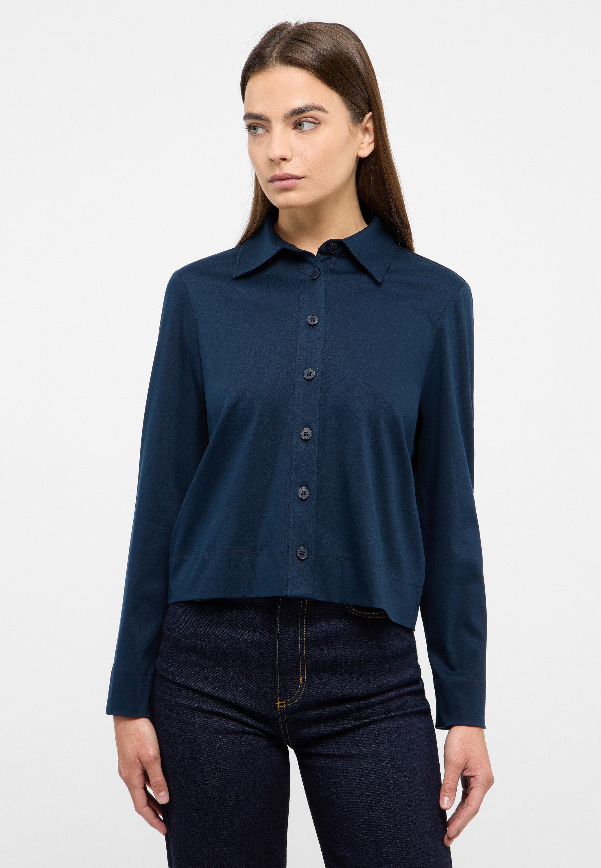 Eterna Overhemdblouse Loose fit EASY IRON (gemakkelijk te strijken) dames dames overhemden maat 36 blauw