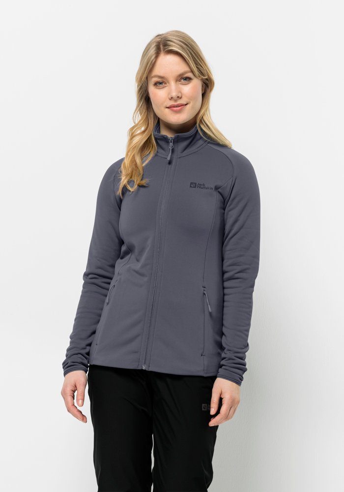 Jack Wolfskin Fleecejack BAISELBERG FZ W dames fleece vesten maat M (38/40) grijs
