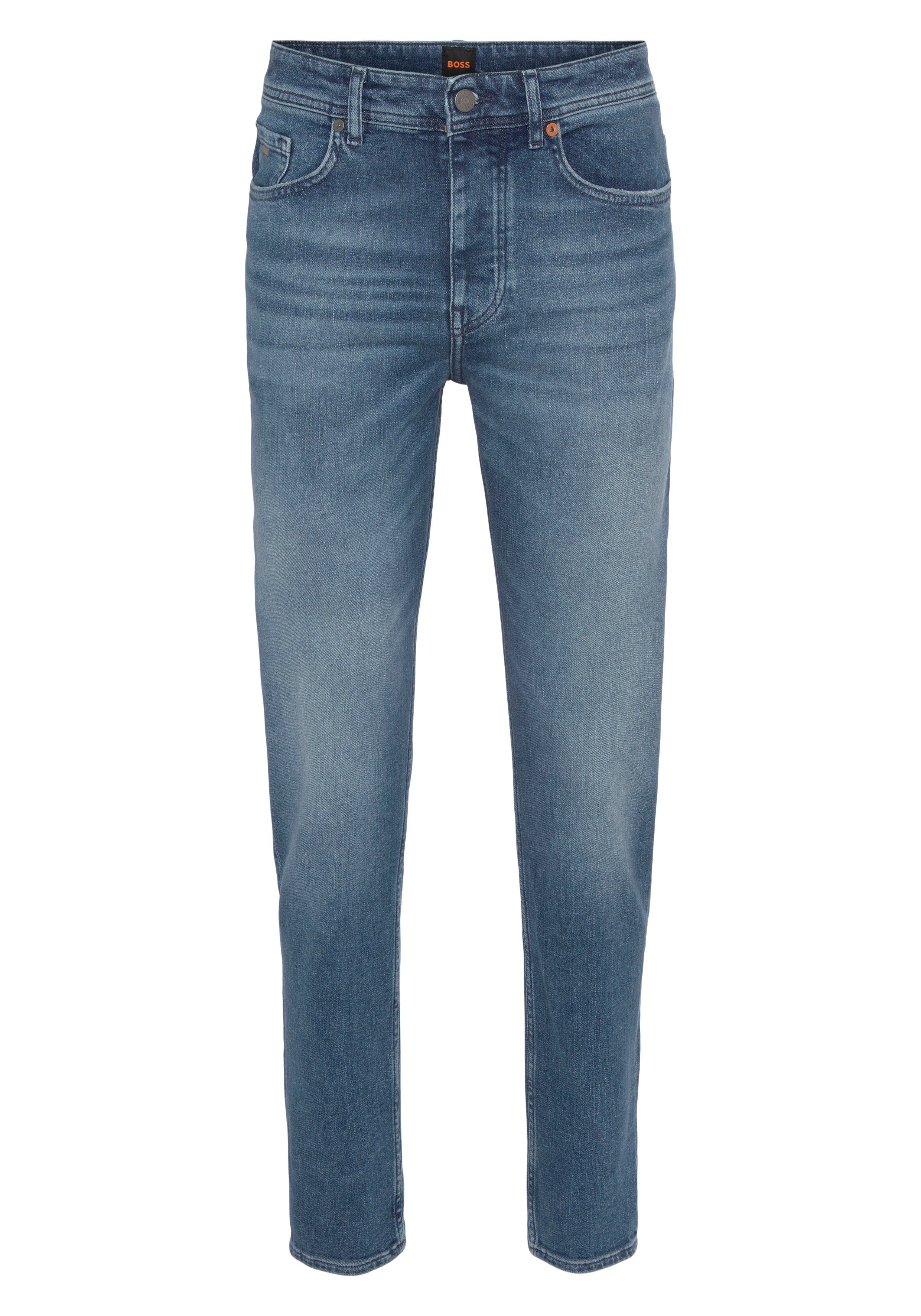 Boss Orange Regular fit jeans Taber BC-C met merklabel