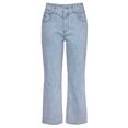 lascana 7-8 jeans met licht gerafelde voetzomen blauw