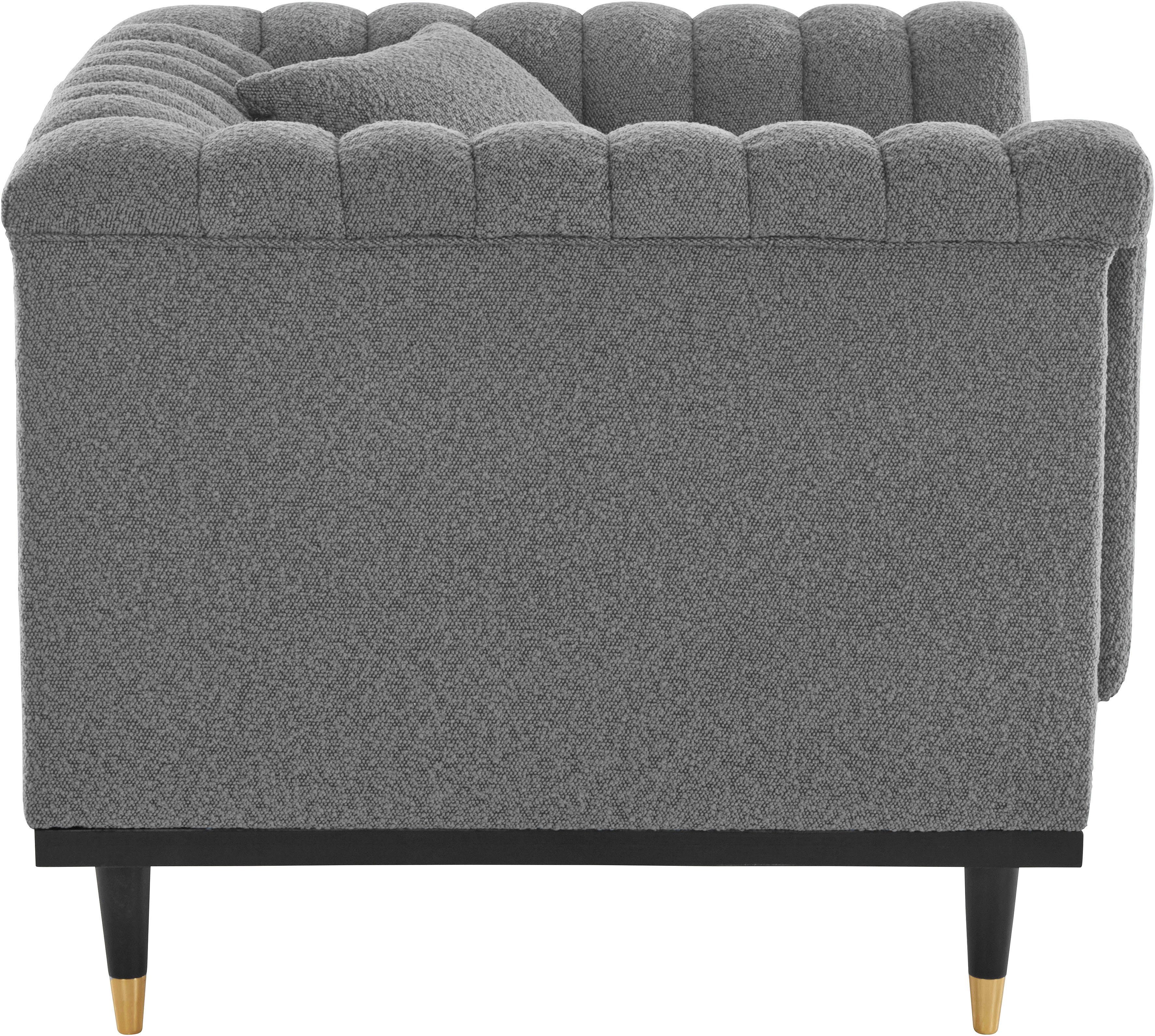 Guido Maria Kretschmer Home&Living Cocktailfauteuil Chamby New stoel bouclé-structuurbekleding met stiksels bij de leuning