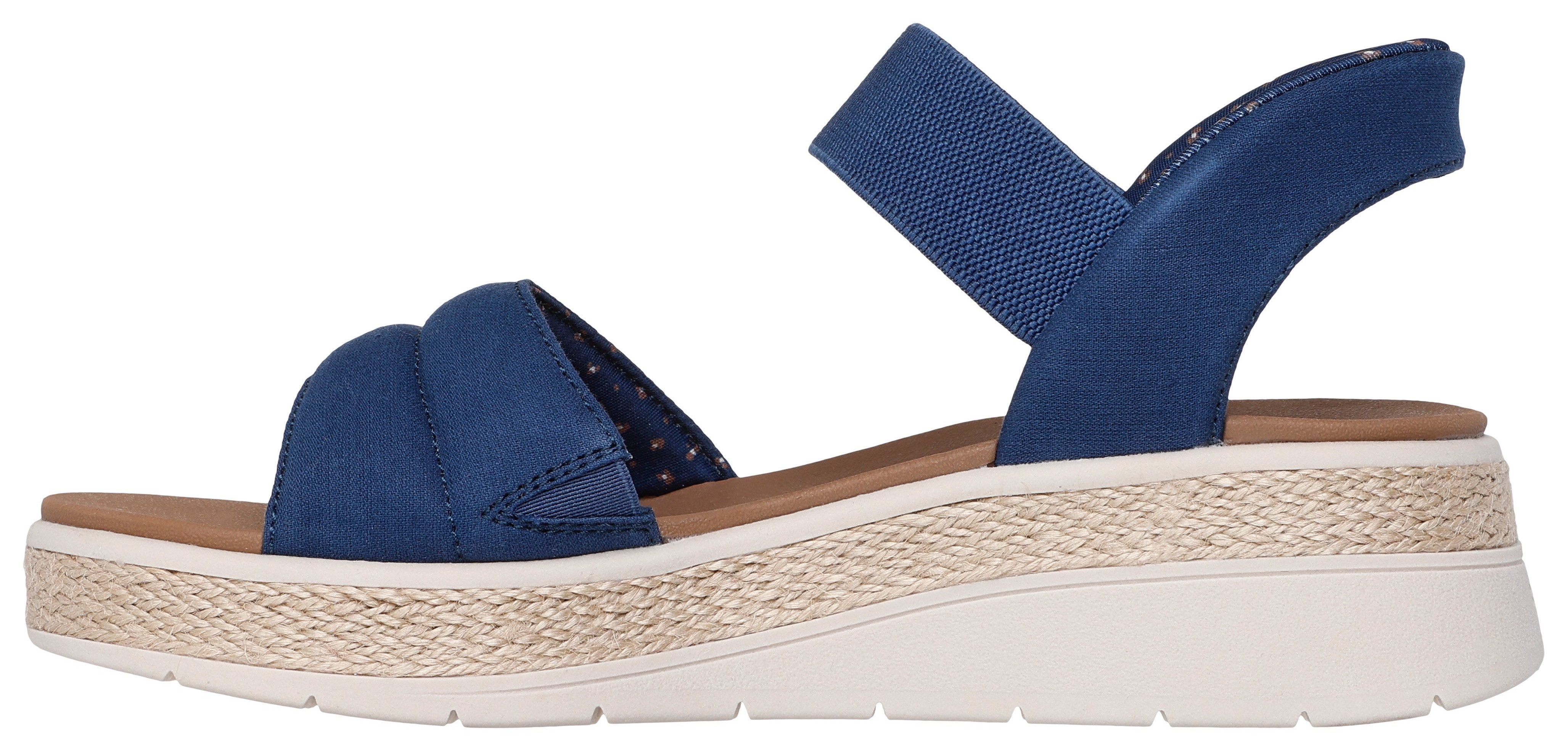 Skechers Sandalen BOBS SUN RAY , wig sandaal, sandalette, plateausandaal met plush foam