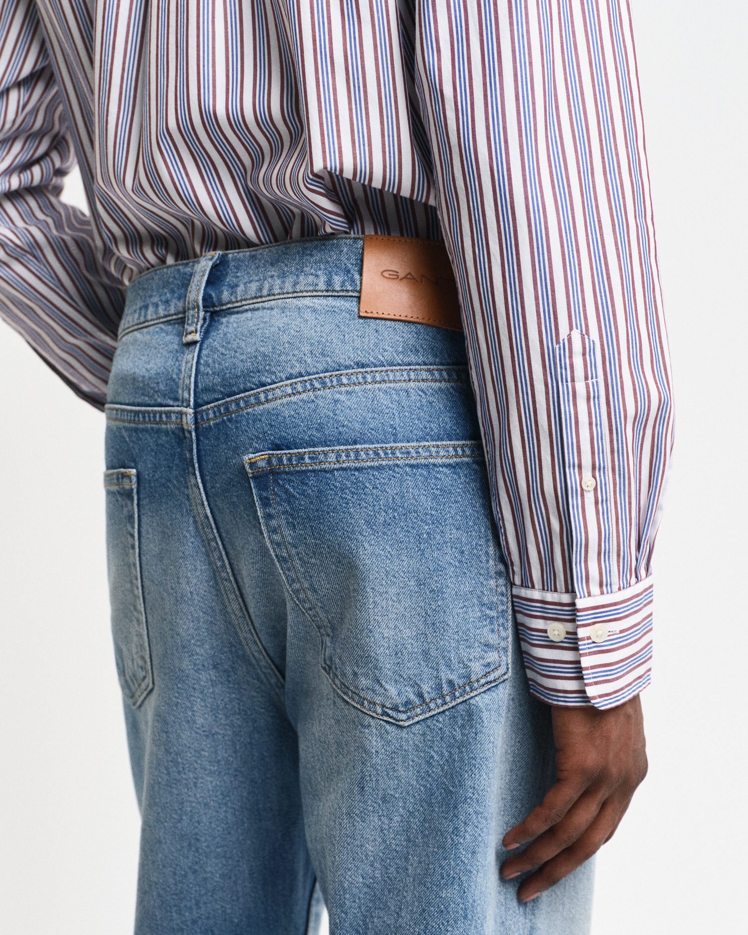 Gant Overhemd met lange mouwen REG POPLIN STRIPE SHIRT Regular fit popeline overhemd met strepen