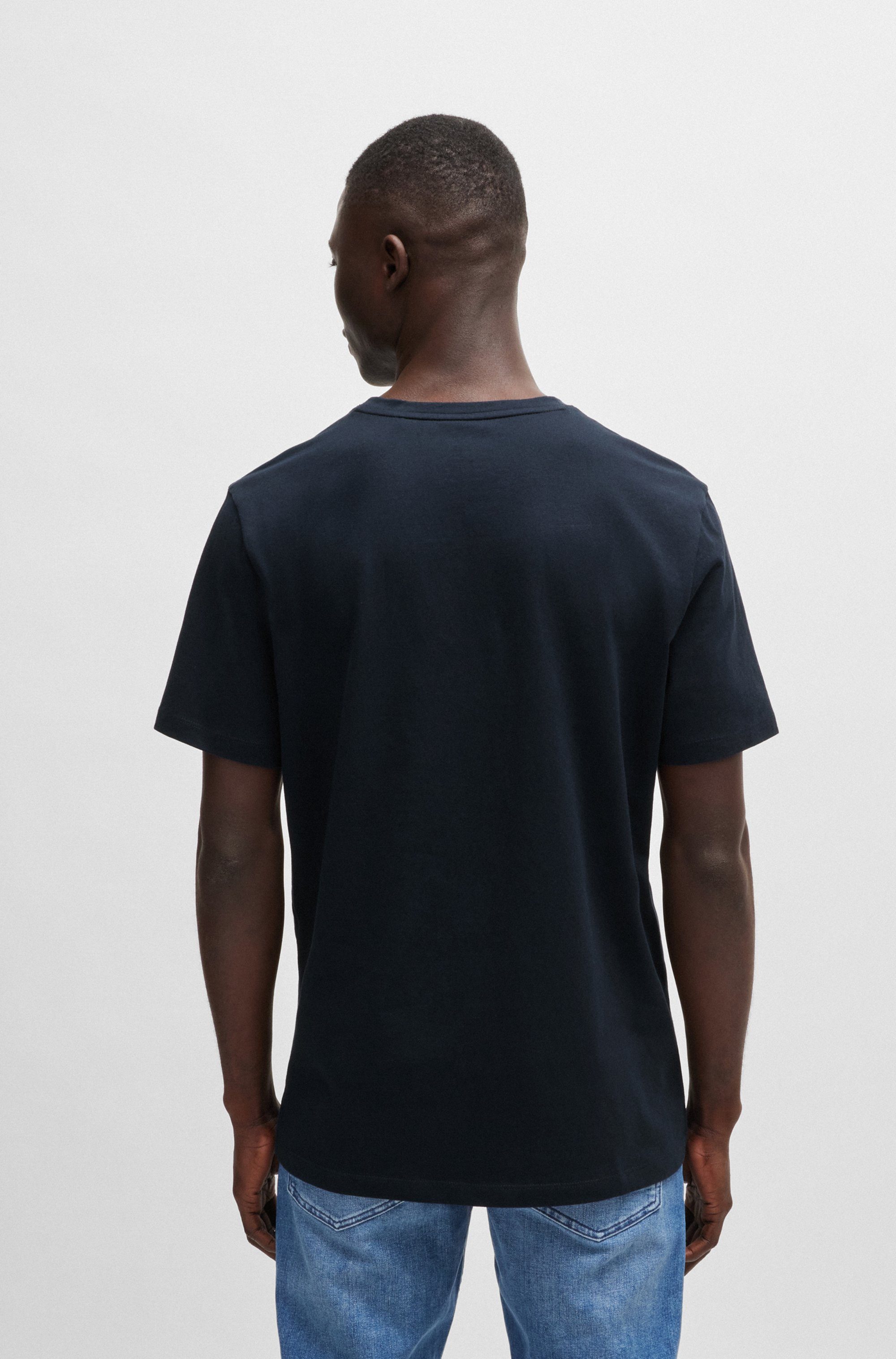 Boss Orange T-shirt Tales met boss-borduursel op de borst