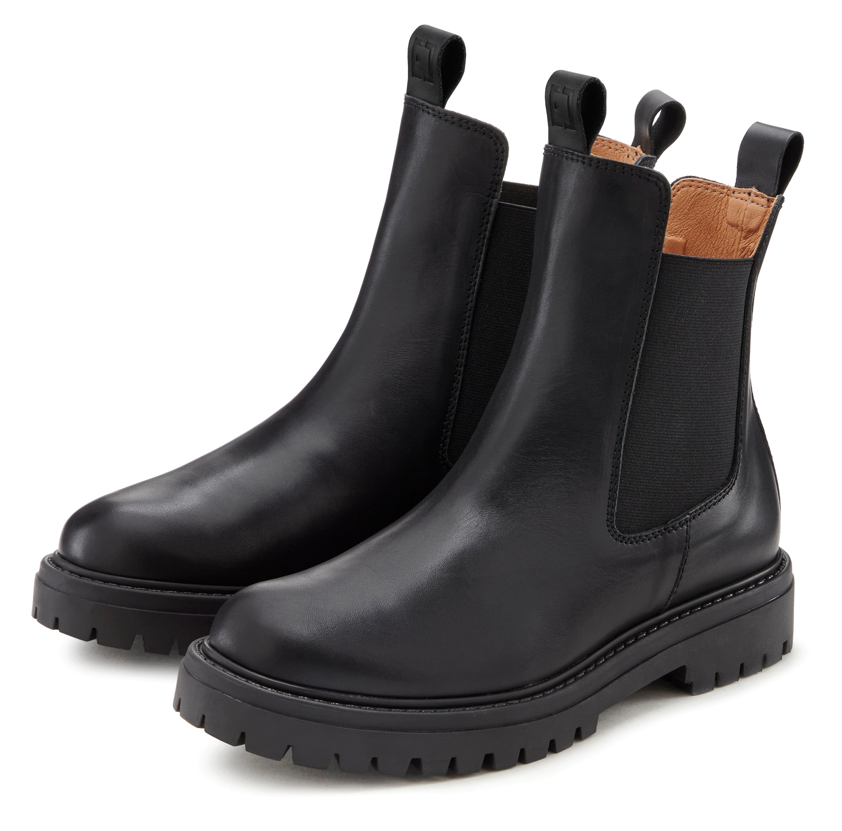 Elbsand Laarsjes Chelsea laarzen, instaplaarzen, bikerboots van leer