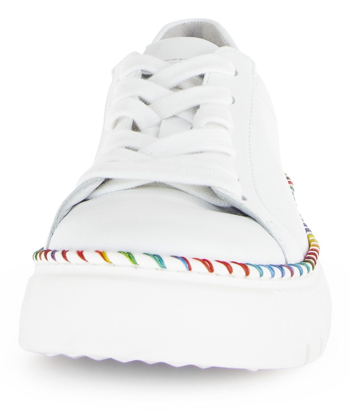 Gabor Plateausneakers , vrijetijdsschoen, lage schoen, veterschoen met contrast-raamnaad
