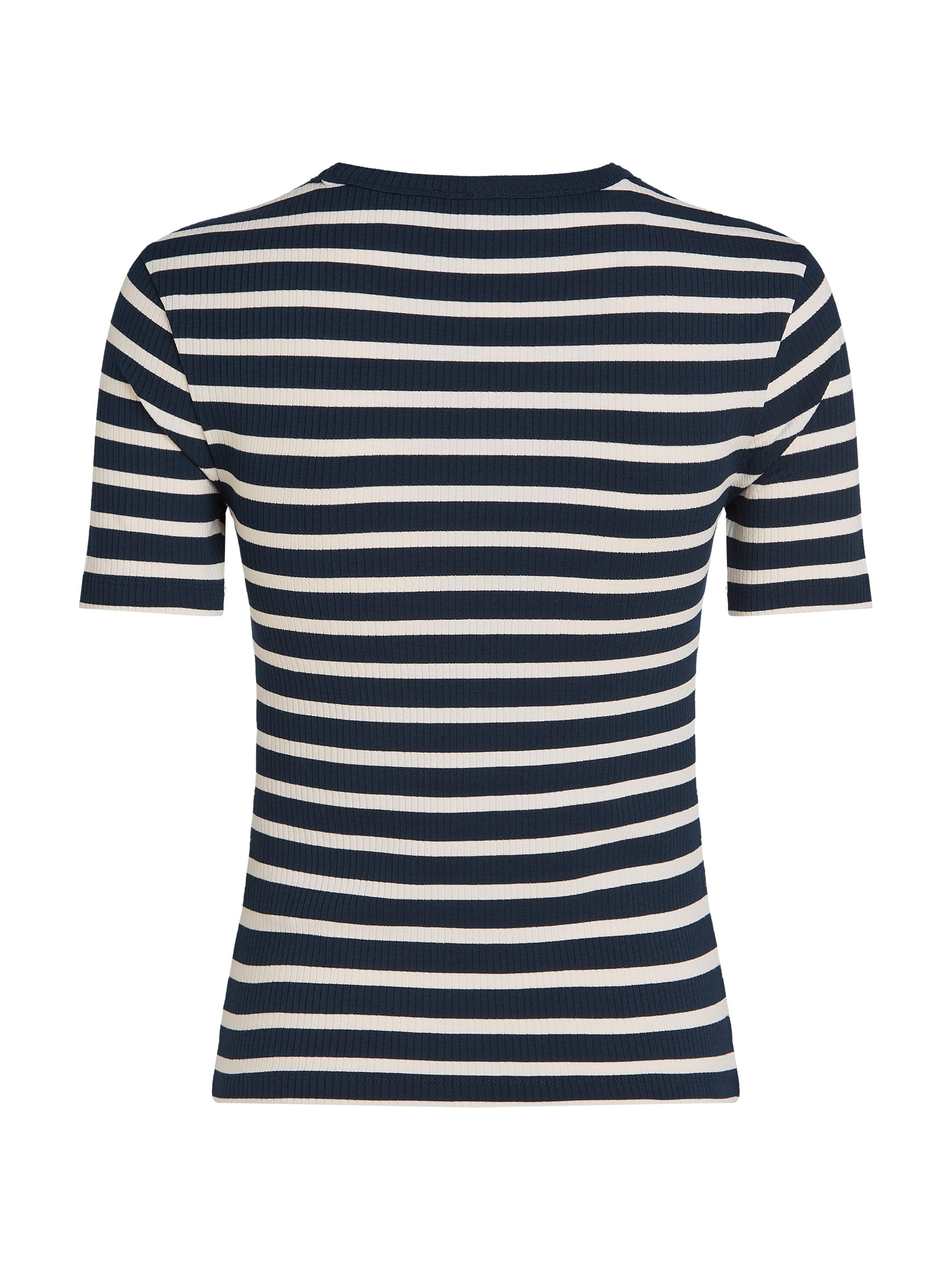 Tommy Hilfiger Shirt met korte mouwen 5X2 RIB C-NK SS met ronde hals korte mouwen