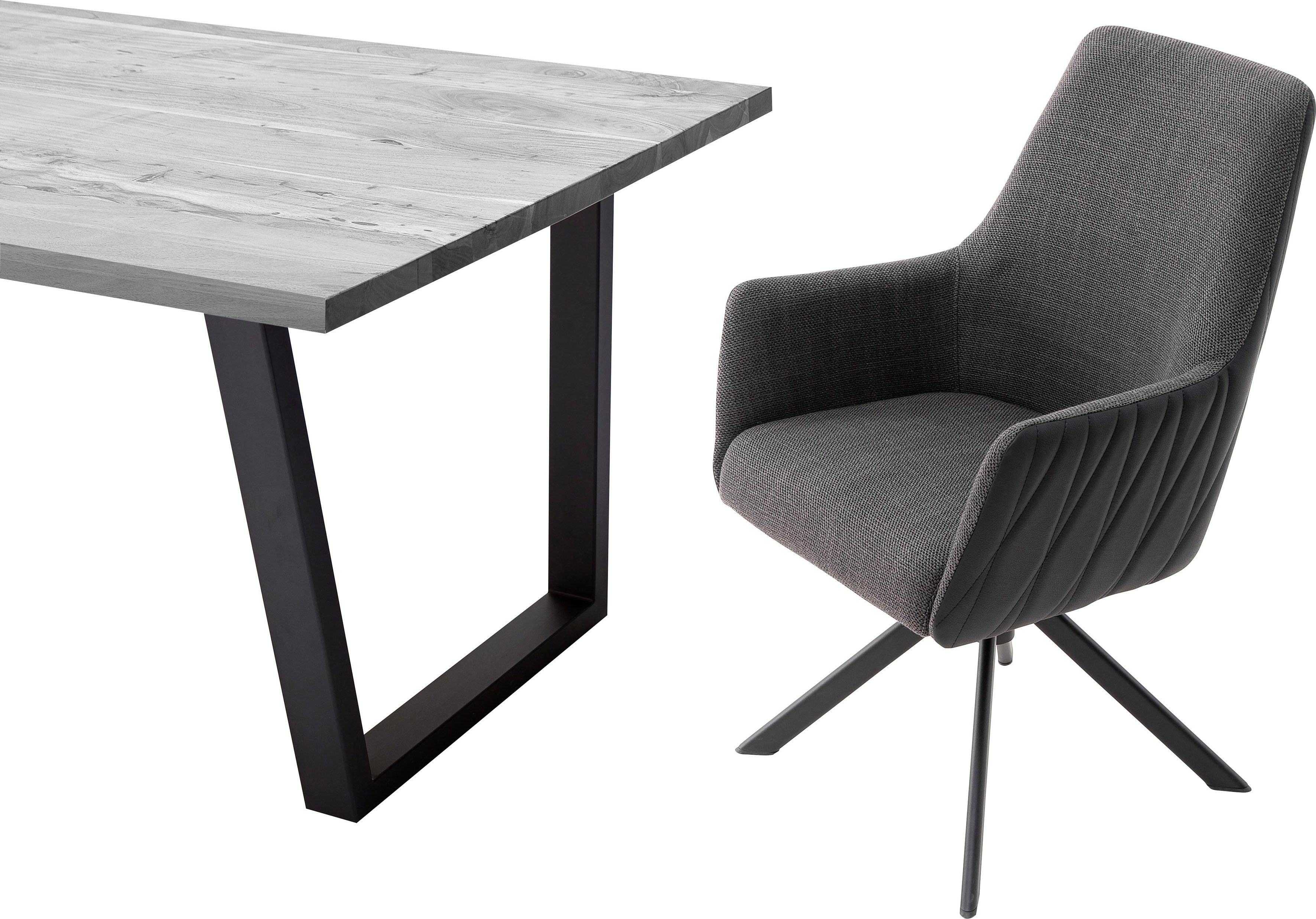 MCA furniture Stoel met 4 poten Reynosa Eetkamerstoel 360º draaibaar met nivellering, belastbaar tot 120 kg (set, 2 stuks)