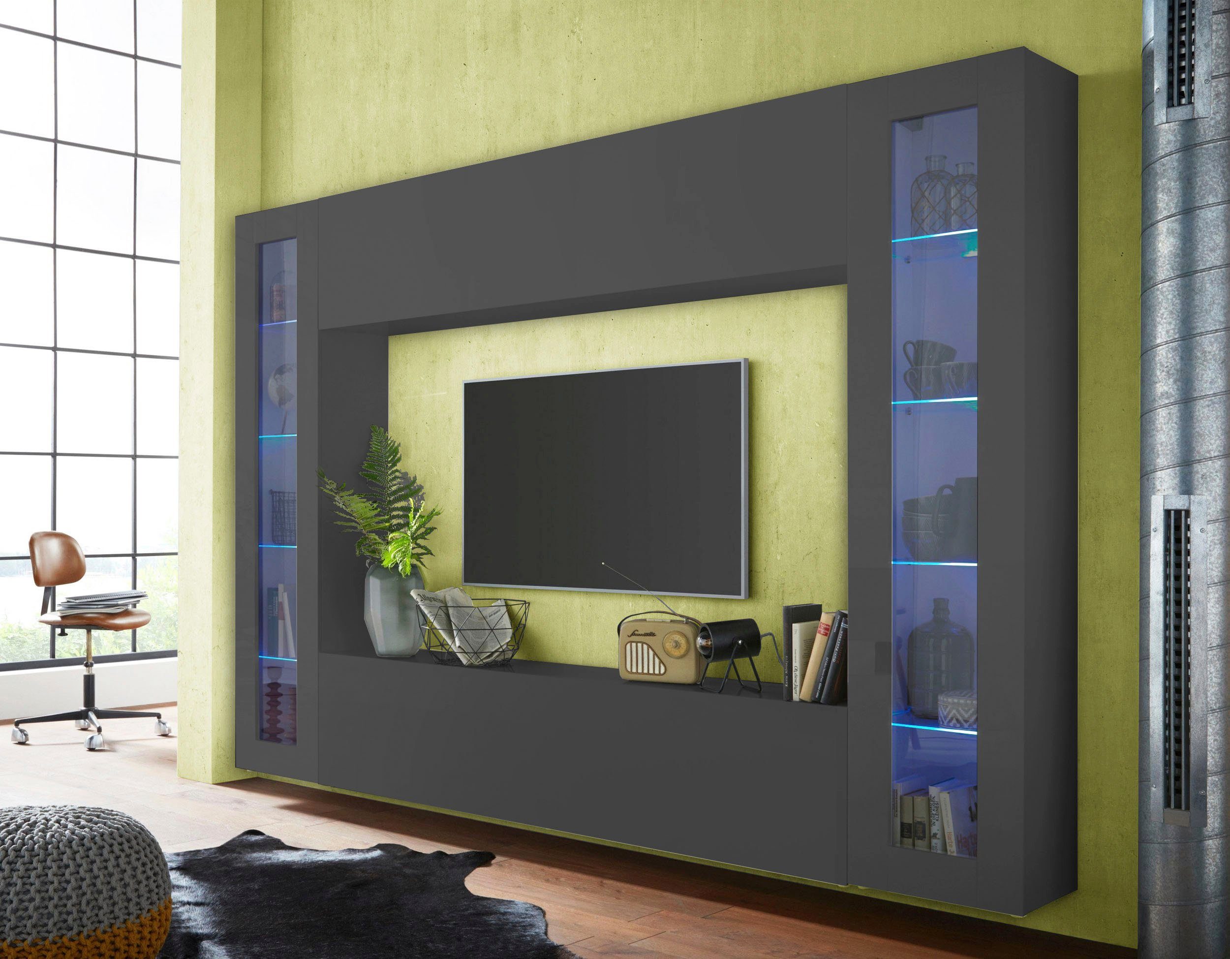 INOSIGN Vitrinekast Maruska Glasvitrine, opbergruimte vitrine, staand en hangend te monteren (1 stuk)