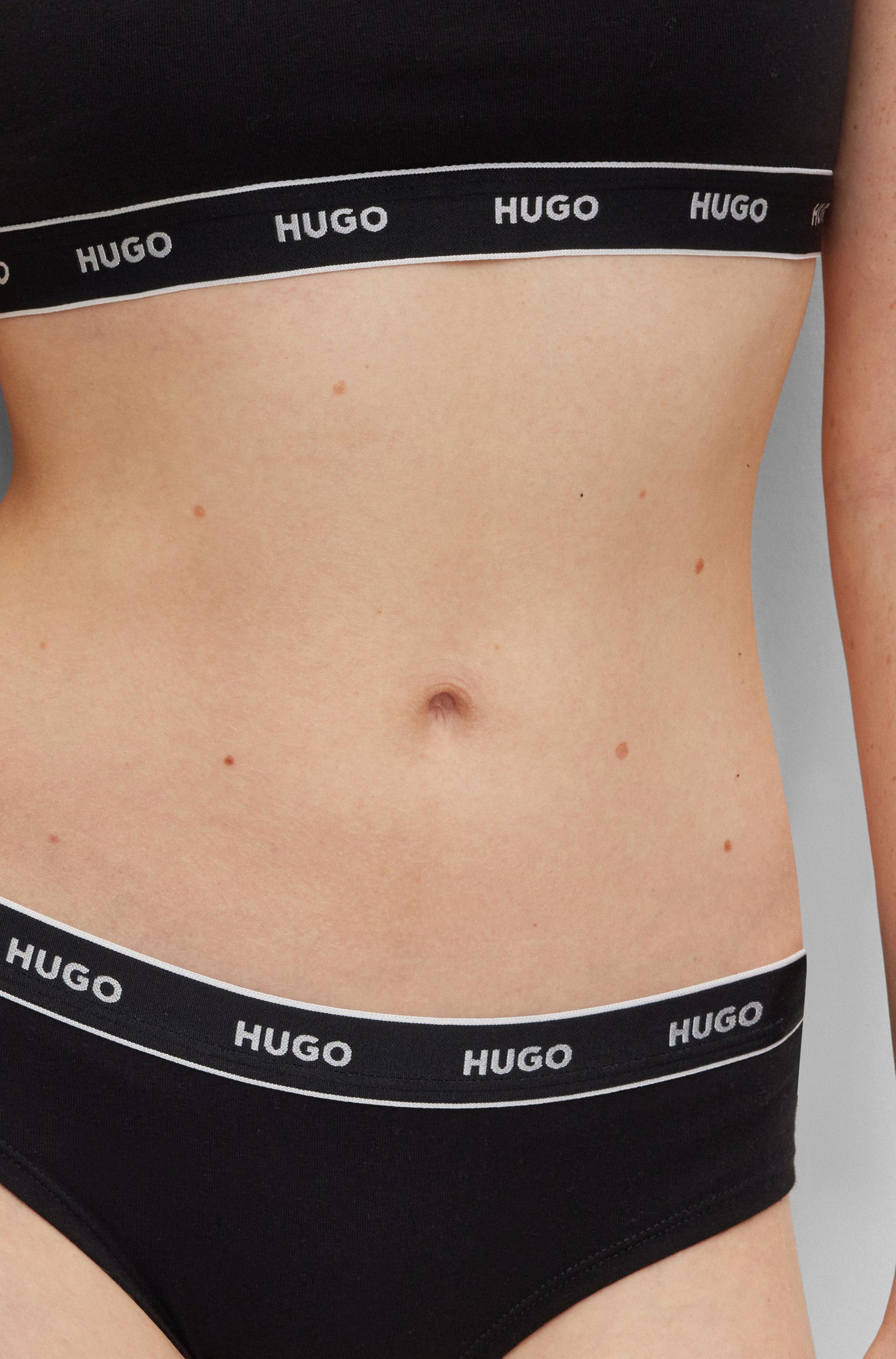 HUGO underwear Slip TRIPLET BRIEF STRIPE met hugo logo-elastisch tailleband (3 stuks)