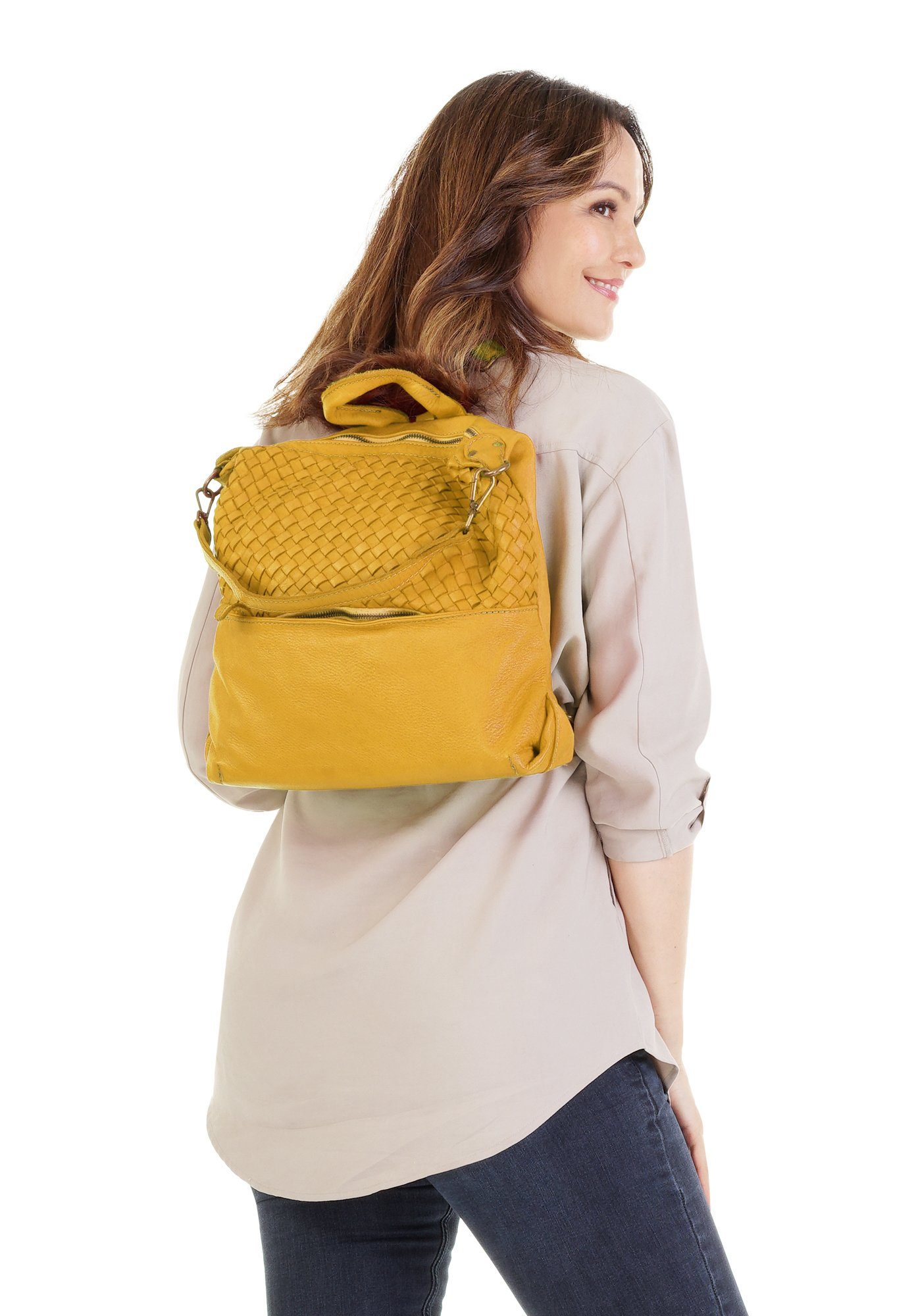 Samantha Look Rugzak echt leer, made in italy