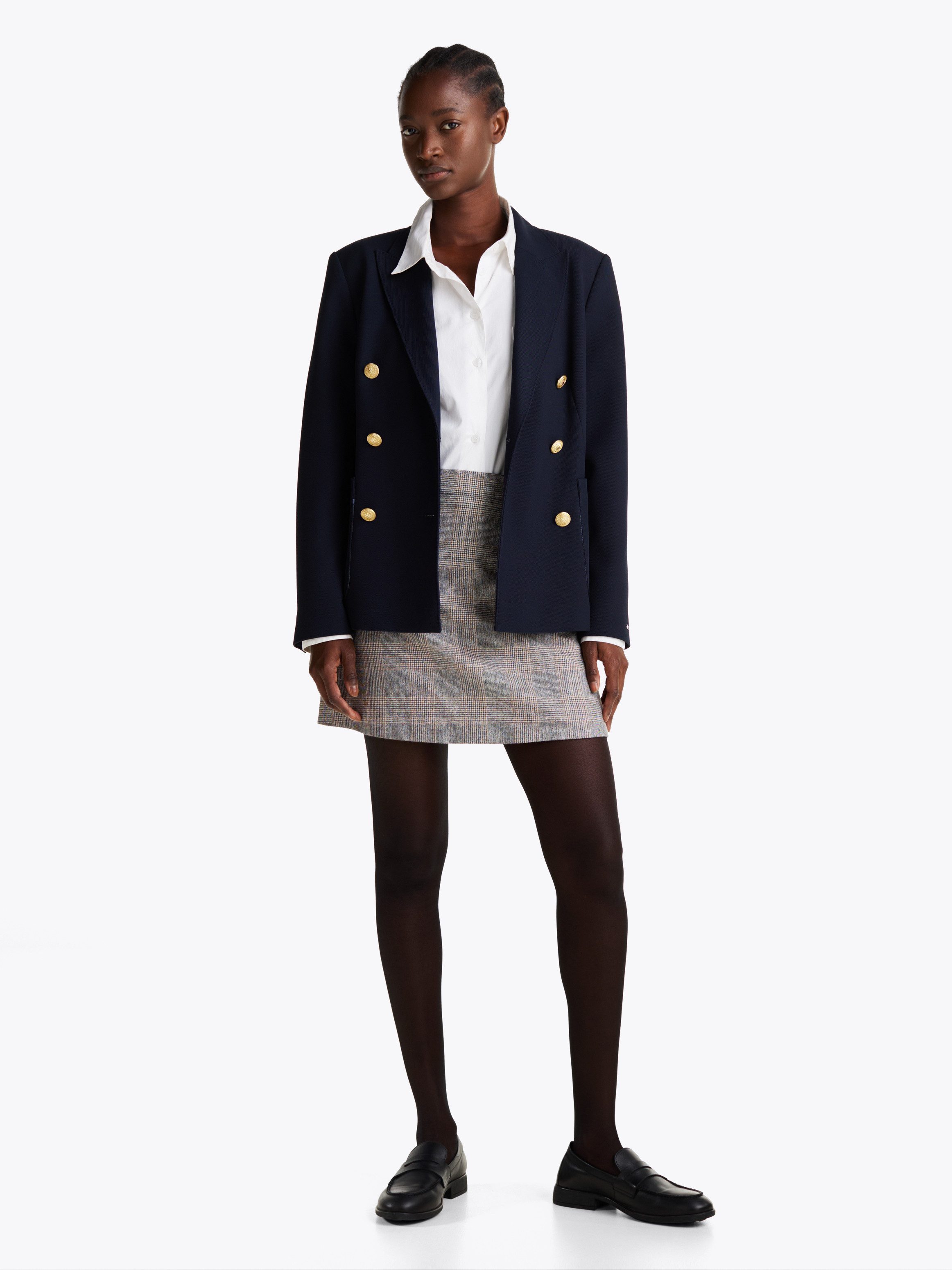 Tommy Hilfiger Rok in a-lijn WOOL MIX CHECK MINI SKIRT