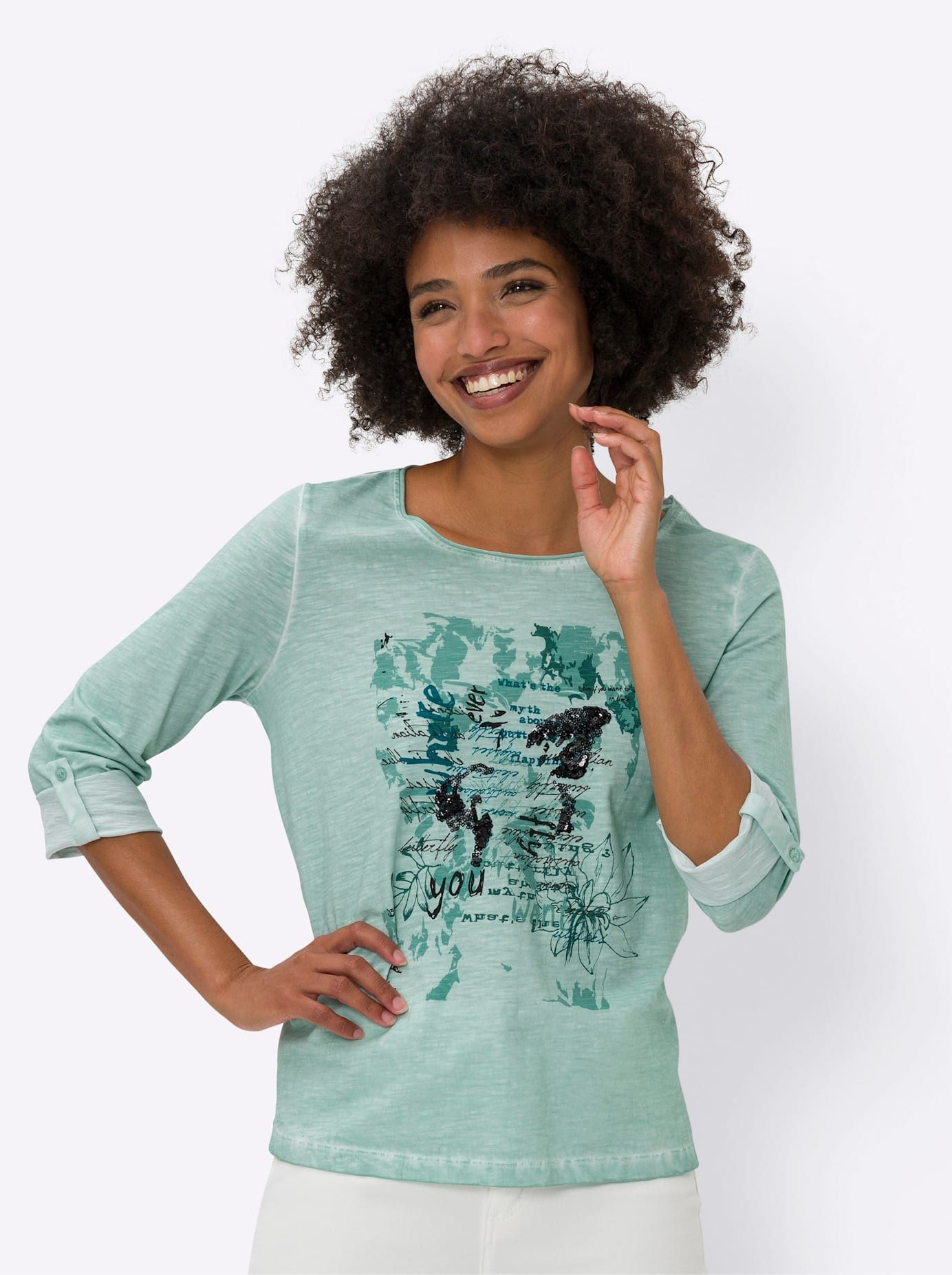 heine Shirt met 3/4 mouwen Shirt (1-delig)