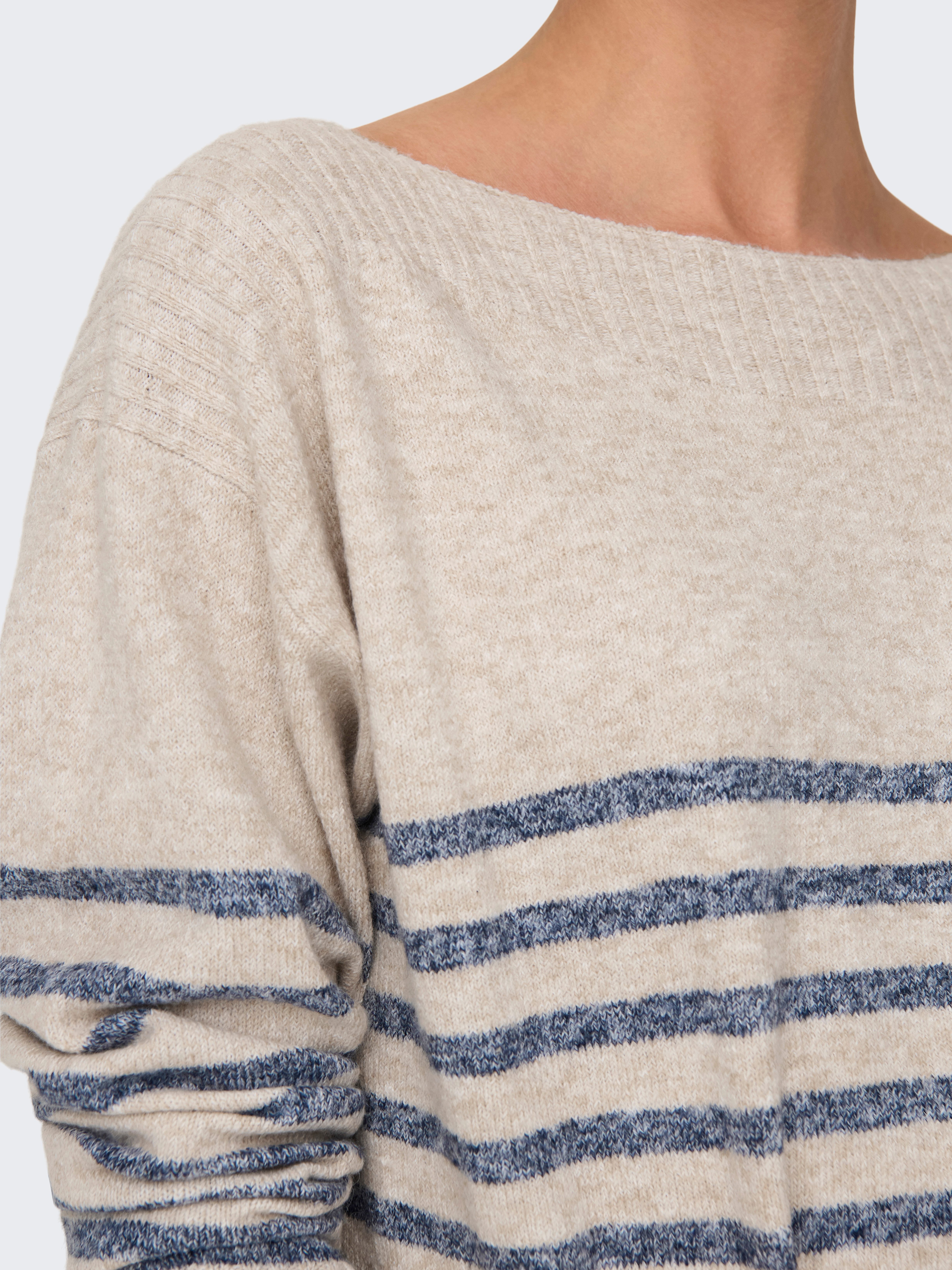 Only Gebreide trui ONLGLORY LIFE LS BOATNECK CC KNT
