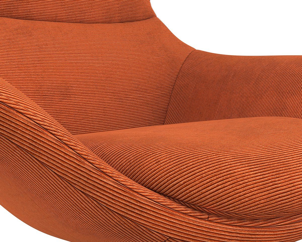 FLEXLUX Oorfauteuil Stilo relaxstoel, TV-stoel Solitaire, stijlicoon, draaibaar, aluminium basis