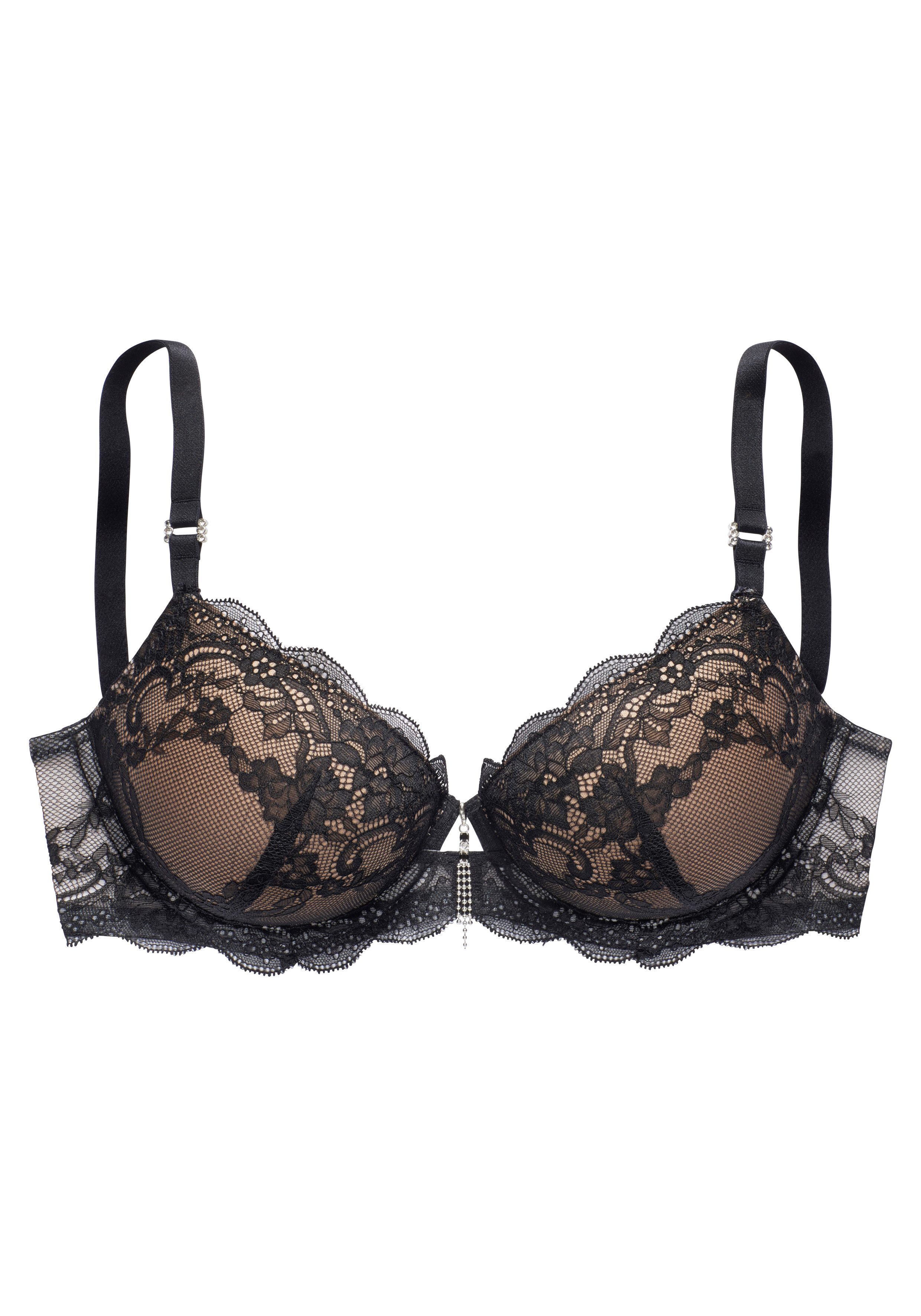 Lascana Bh met steuncups met beugel en afneembare glitterhanger, sexy lingerie, lingerie