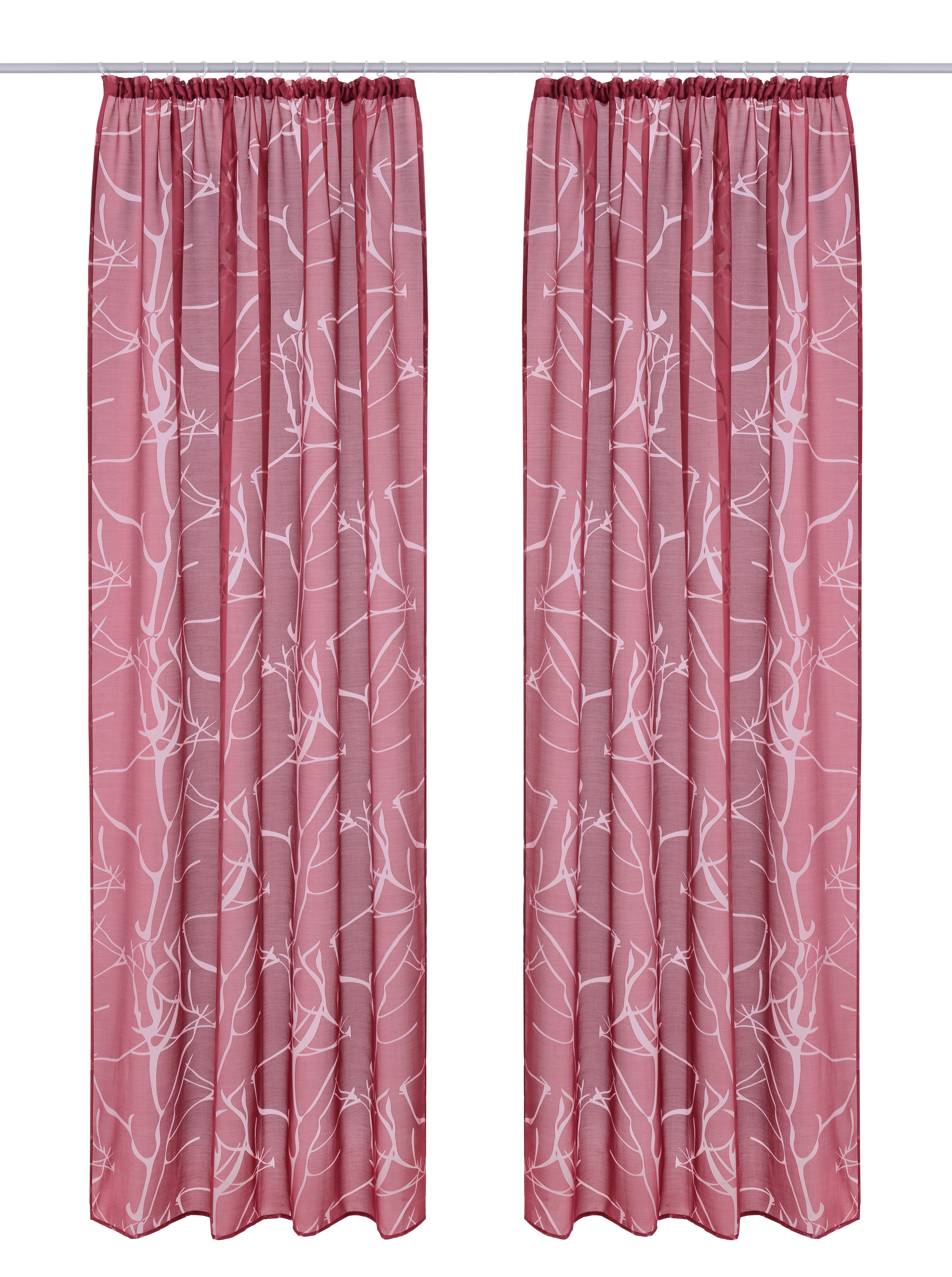 my home Gordijn ANNA Viscose, polyester, takkenmotief (1 stuk)