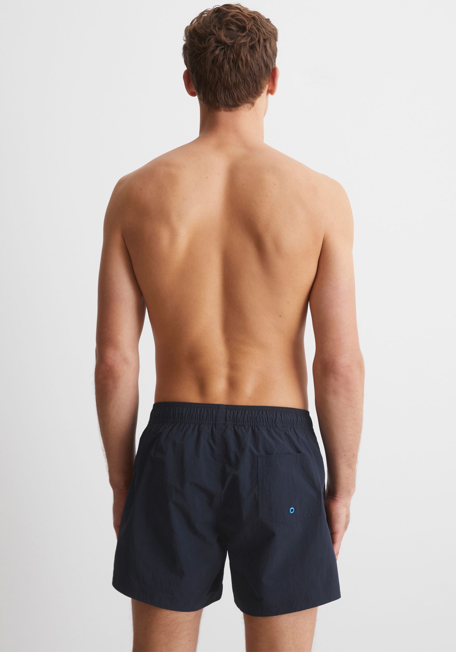 Marc O'Polo Zwemshort Essentials Beach Jersey met zijlijk opdruk-ontwerp