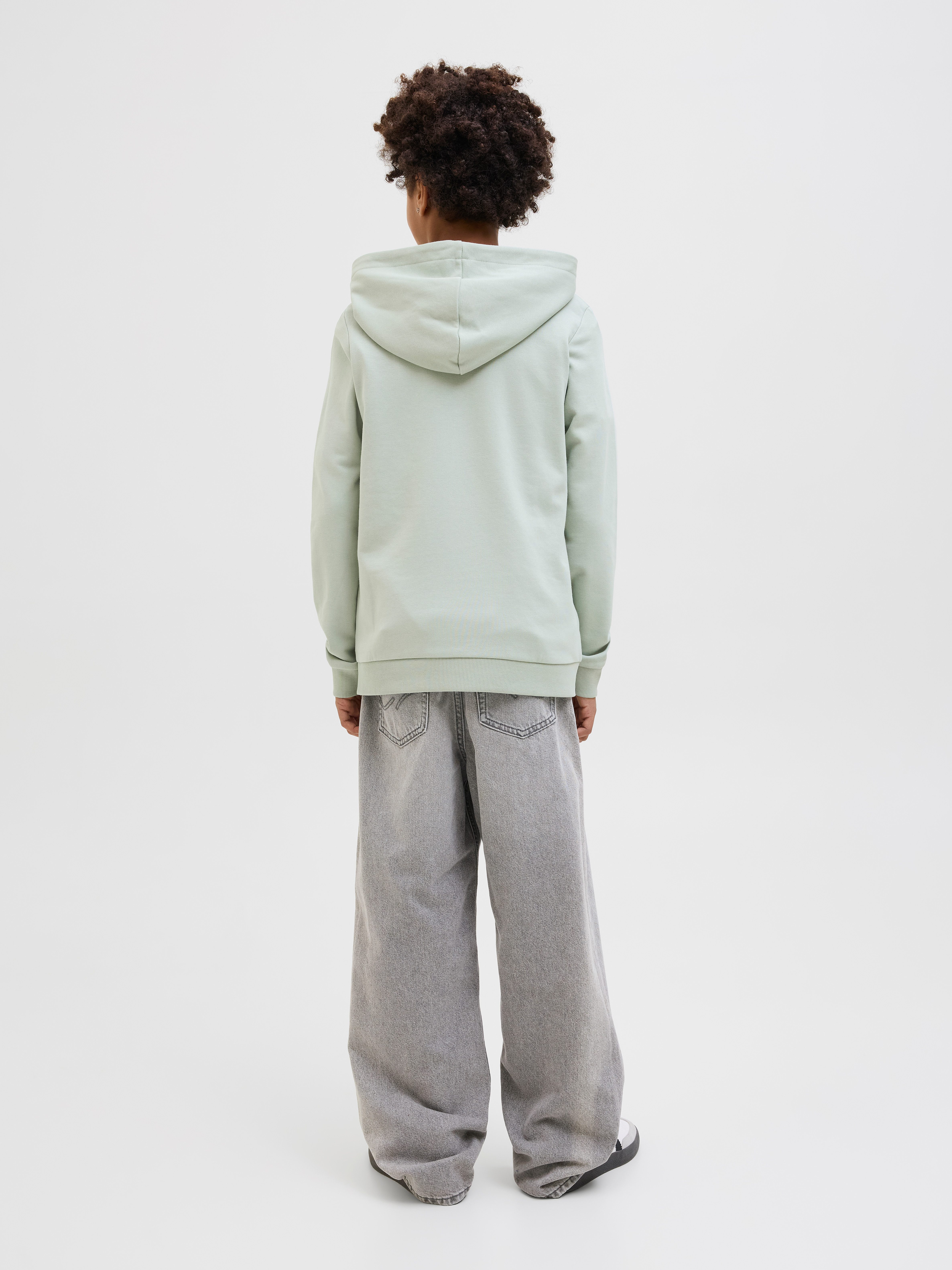 Jack & Jones Junior Hoodie JCOLOGAN SS24 PRINT SWEAT HOOD SN JNR