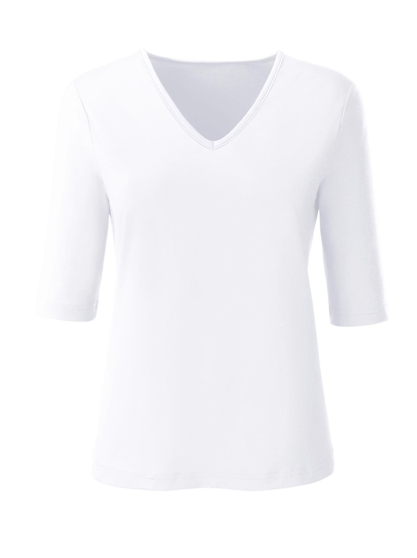 Casual Looks Shirt met V-hals Shirt (1-delig)