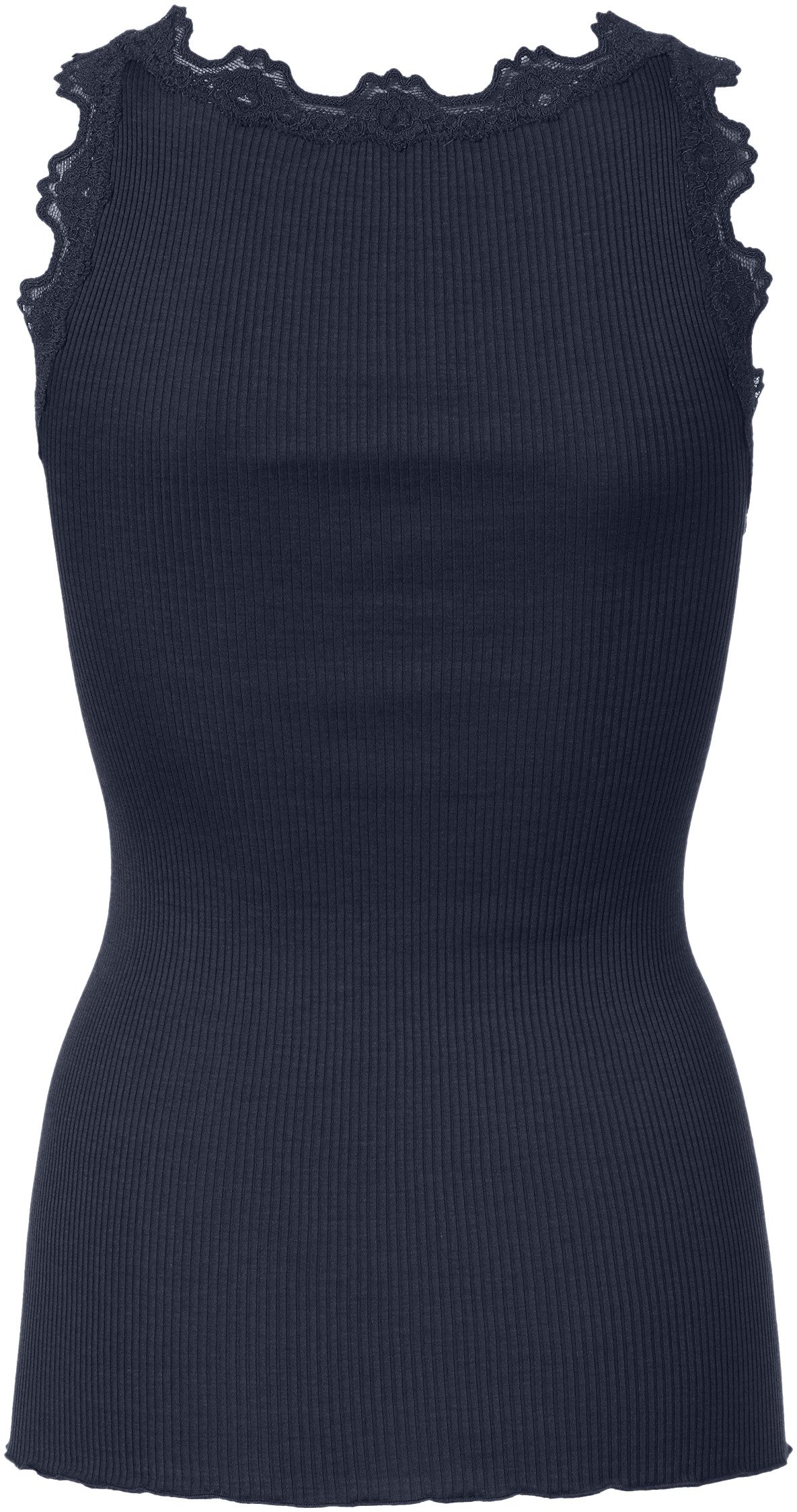 rosemunde Tanktop Babette Silk Top prachtige vintage kantafwerking aan hals en bandjes