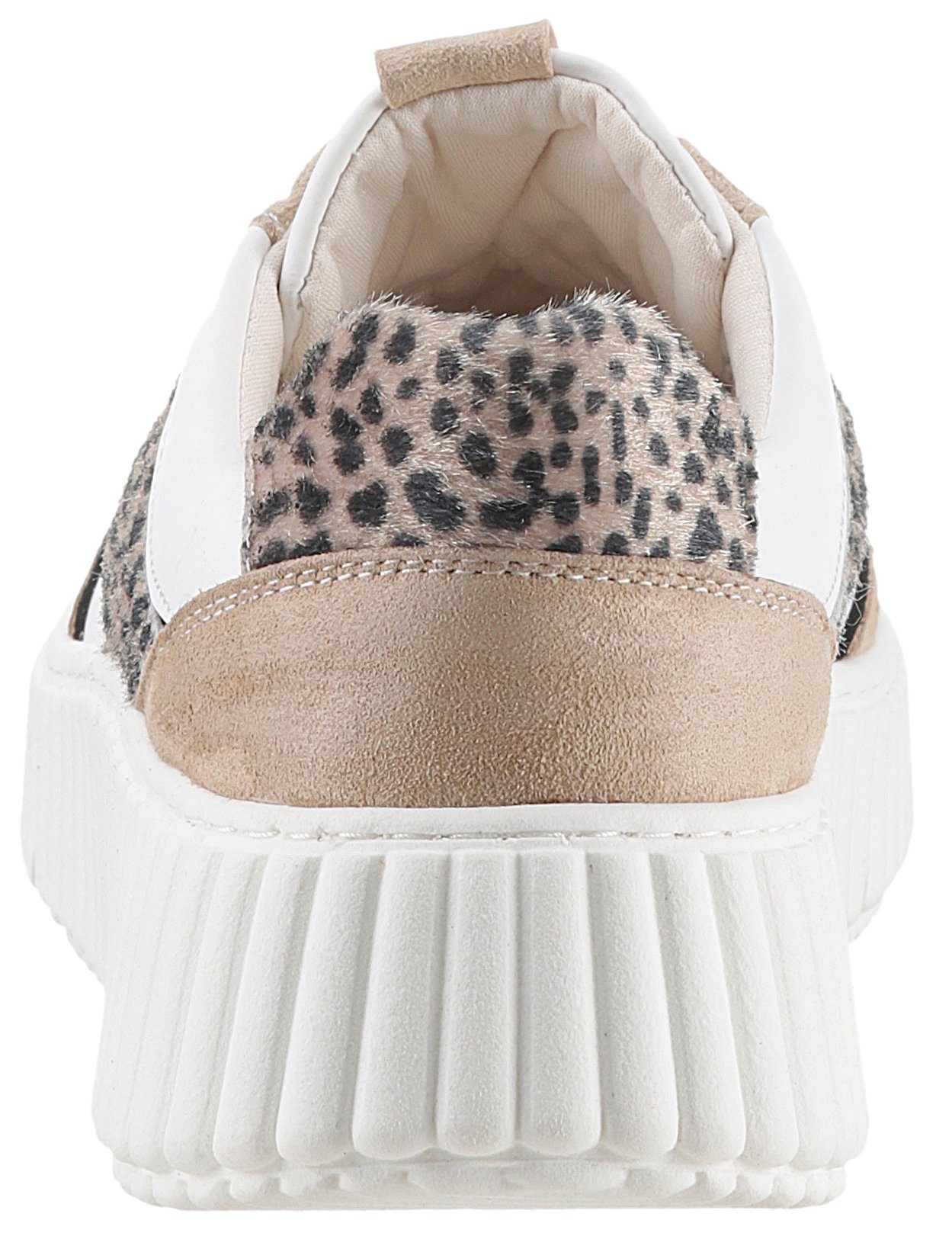 Tamaris Plateausneakers in materiaalmix, vrijetijdsschoen, lage schoen, veterschoen