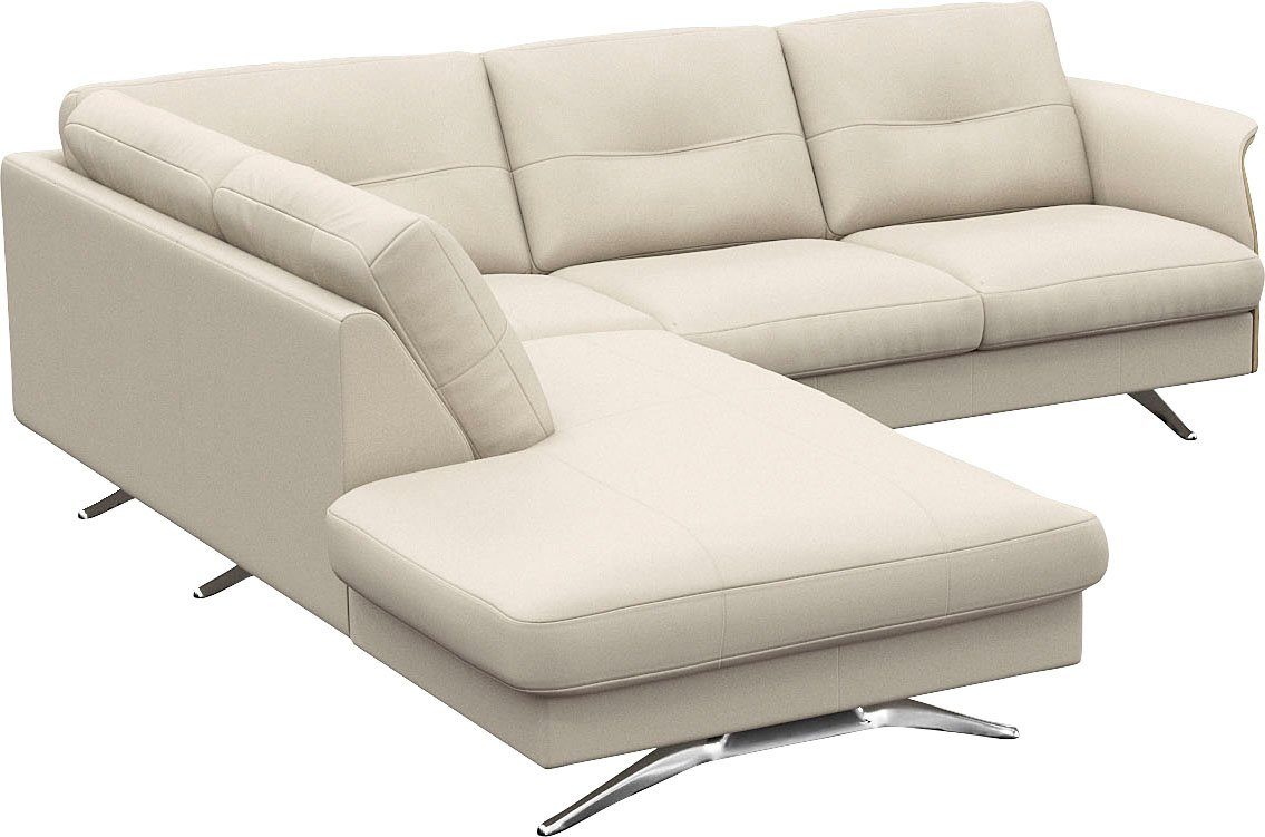 FLEXLUX Hoekbank Glow, super comfortabel door hoogwaardige zitconstructie met binnenvering, L-vorm