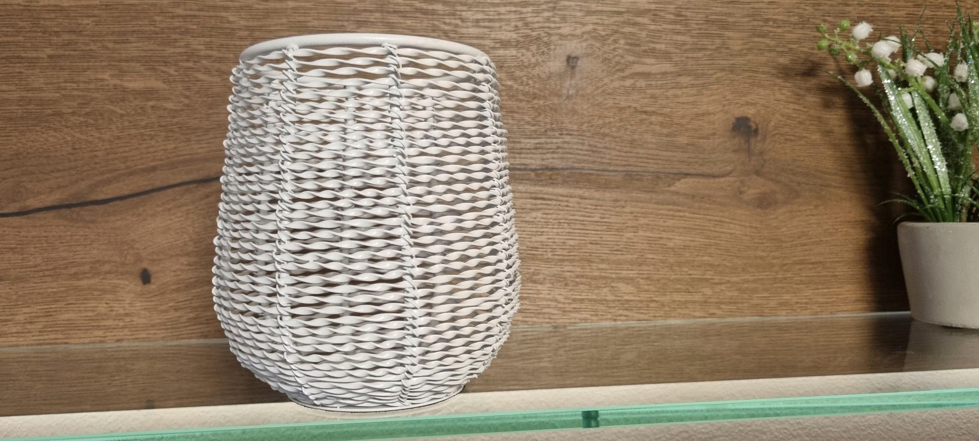 Ambiente Haus Lantaarn met kaars Kandelaar van draad wit - (H) 13 cm (1 stuk)