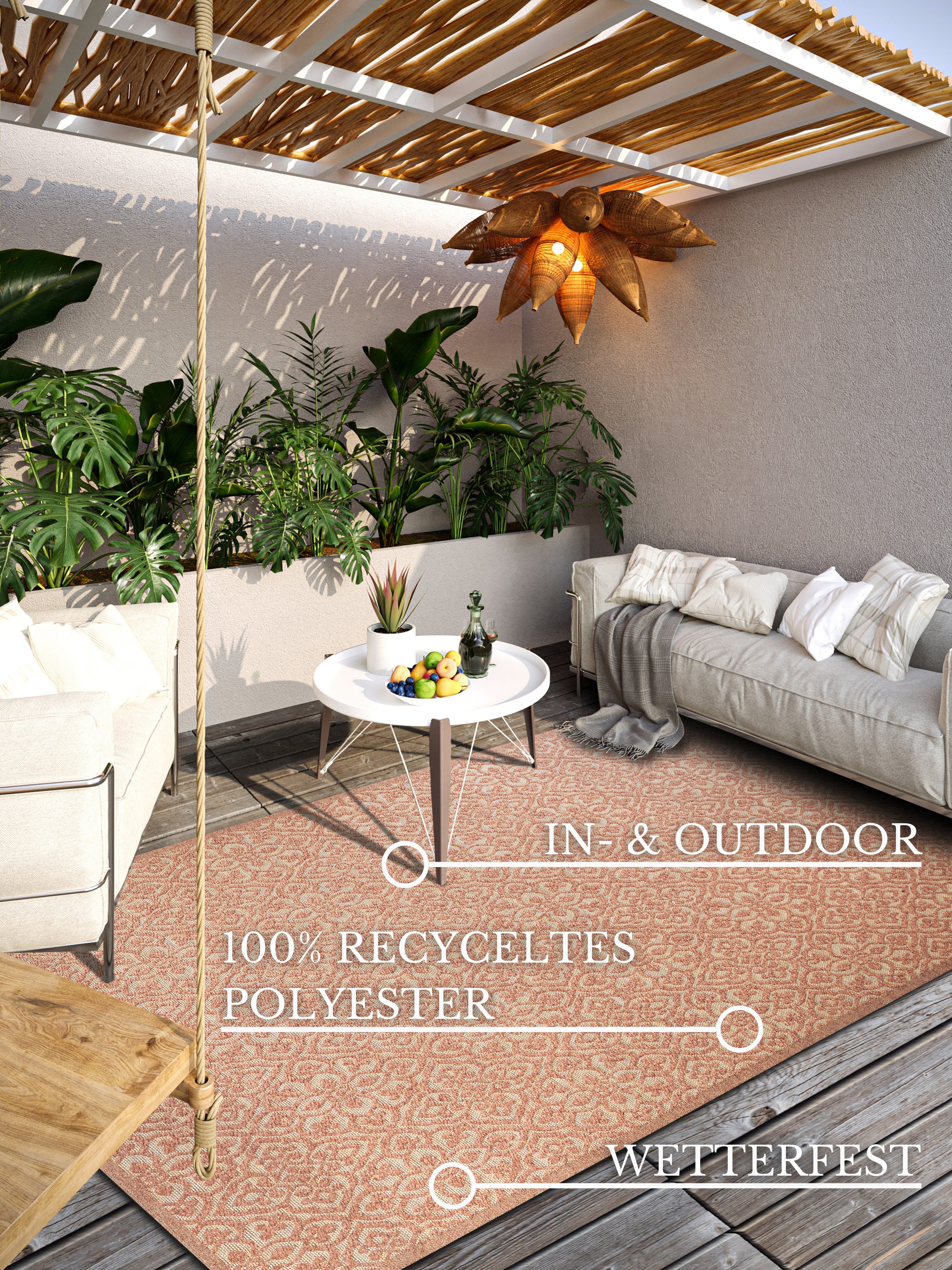 Villeroy & Boch Outdoorkleed Julie In-& Outdoor, Vlakweefsel, weerbestendig, Terras, Balkon, modern, Trend