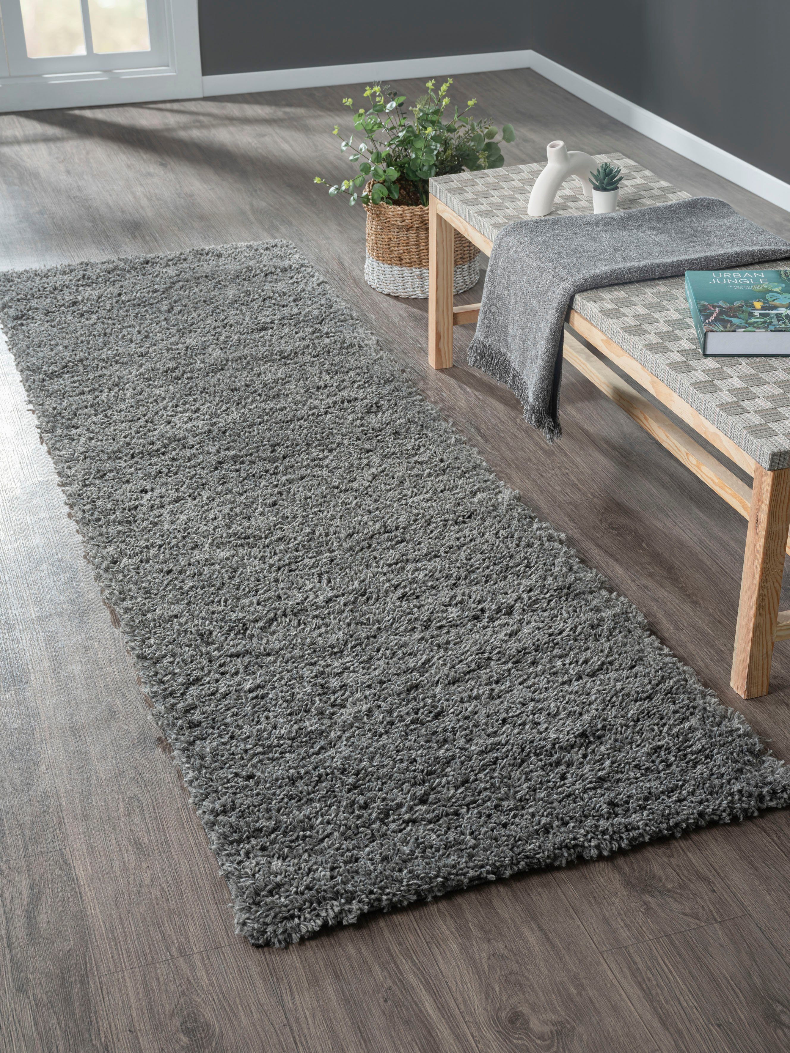Myflair Möbel & Accessoires Hoogpolig vloerkleed My Shaggy Shaggy, uni kleuren, licht glanzend, microvezel, extra fluffy hoogpolige vloerkleden maat