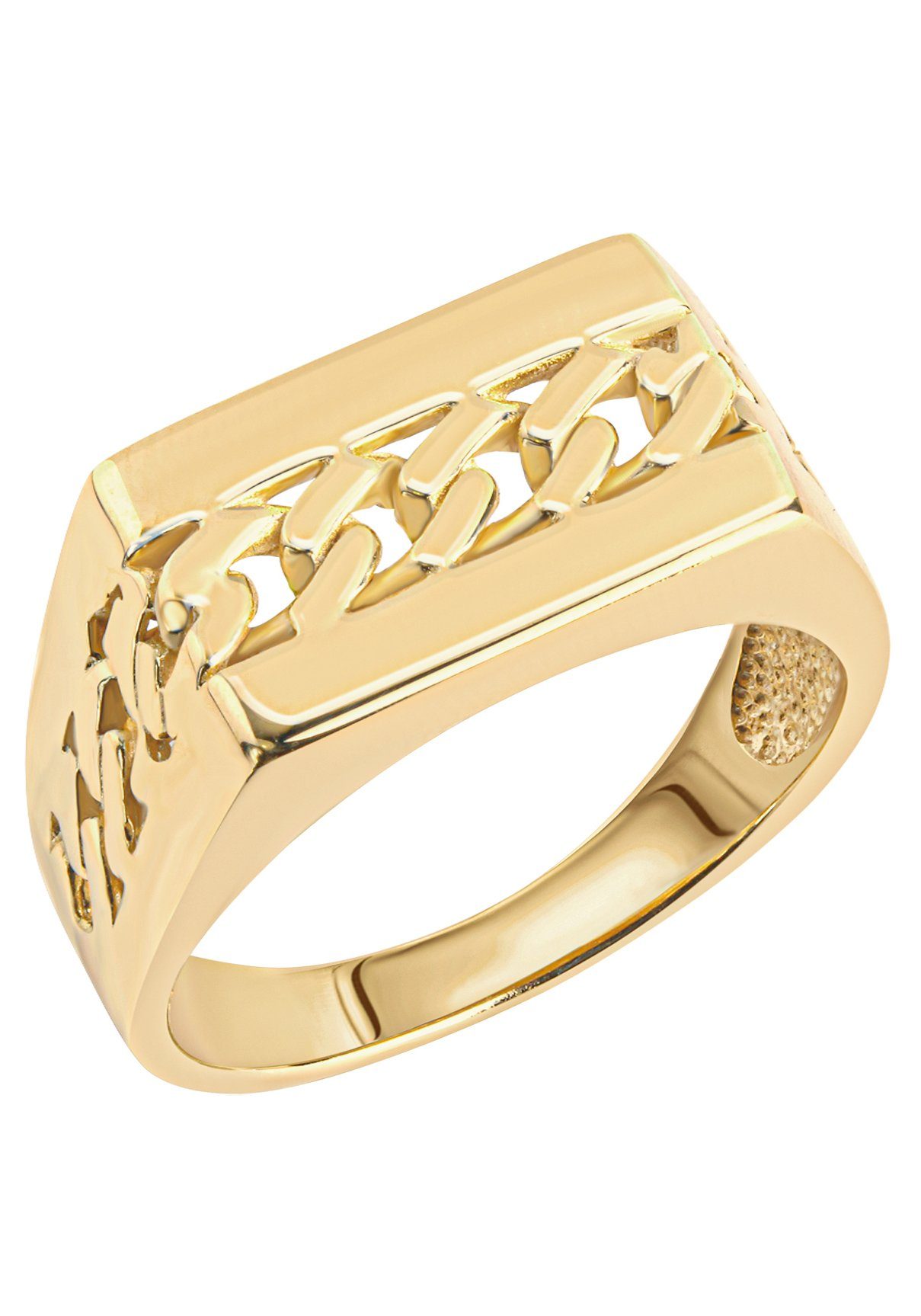 Firetti Ring Sieraad cadeau zilverkleur 925 zilveren ring panzerketting heren ringen maat 20 goud(kleur)