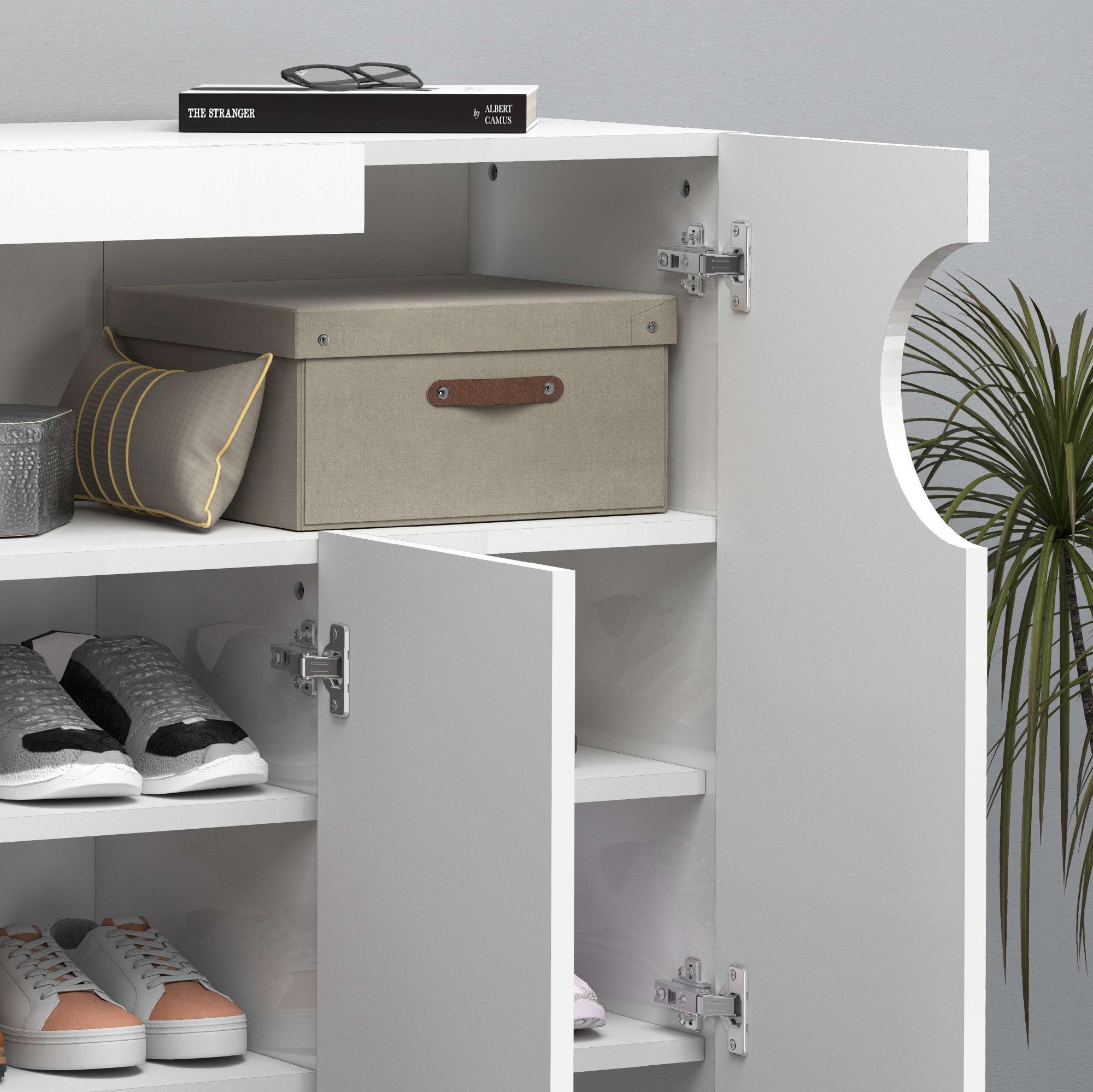 INOSIGN Schoenenkast Real, schoenenkast, schoenencommode, schoenenrek, breedte 90 cm