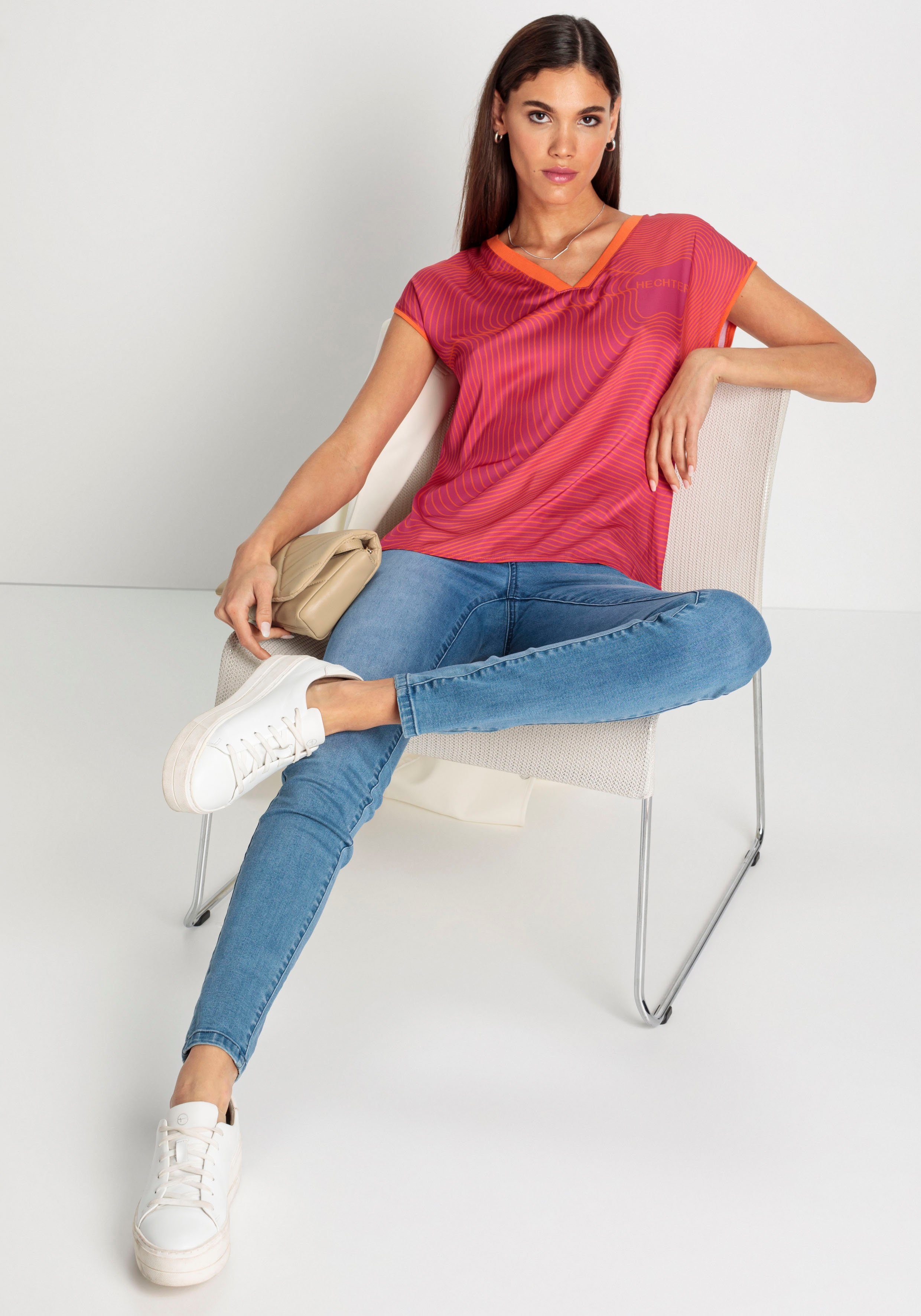 HECHTER PARIS Shirtblouse met logoprint