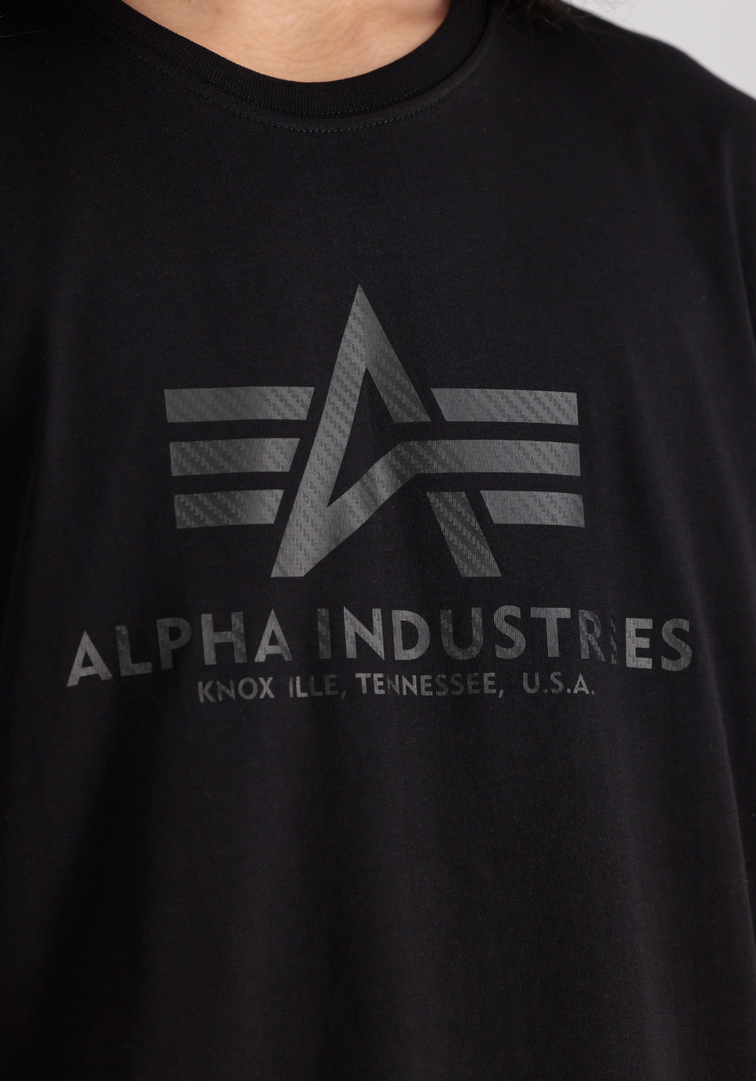 Alpha Industries Shirt met ronde hals Basic T Carbon
